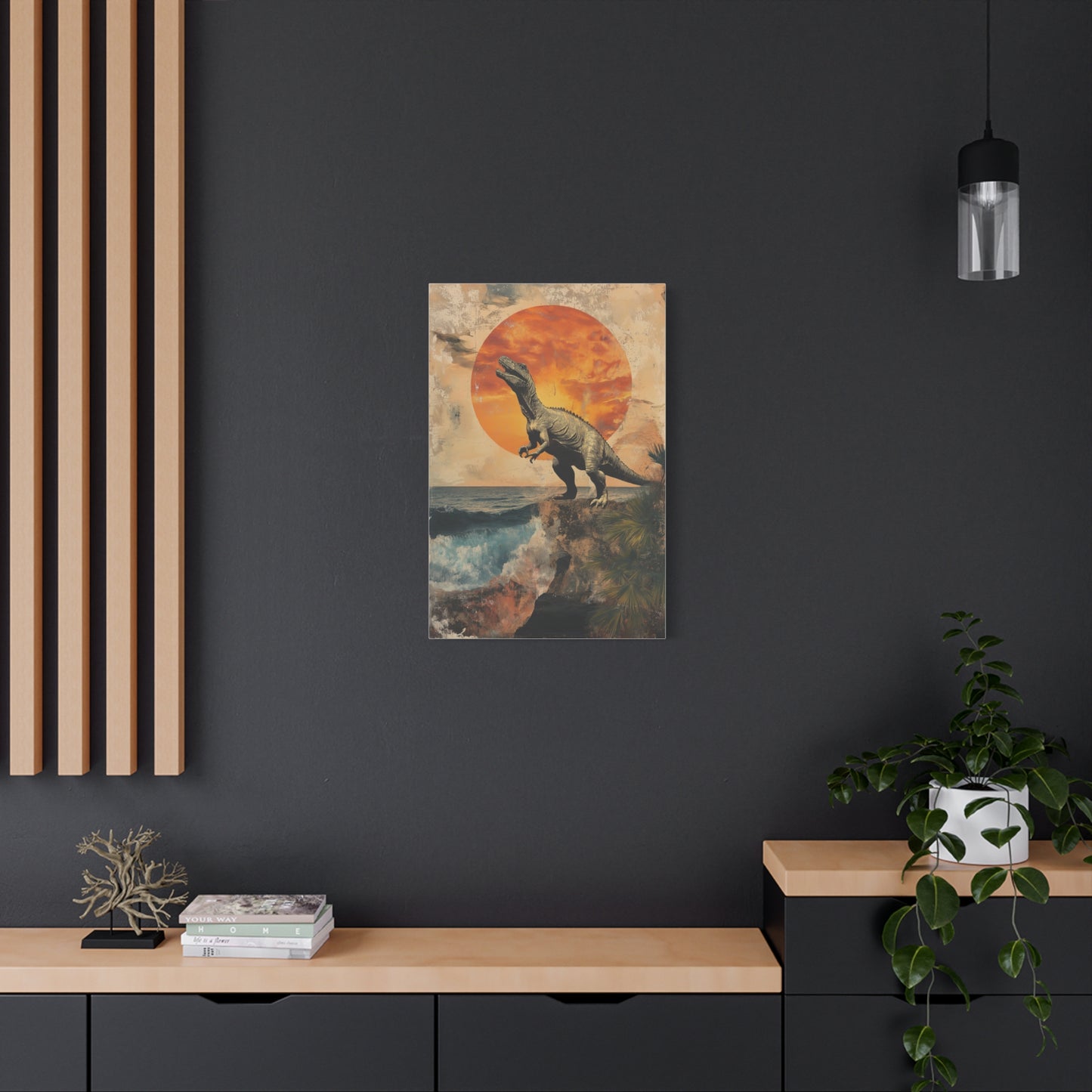 "Éveil Préhistorique au Coucher de Soleil"