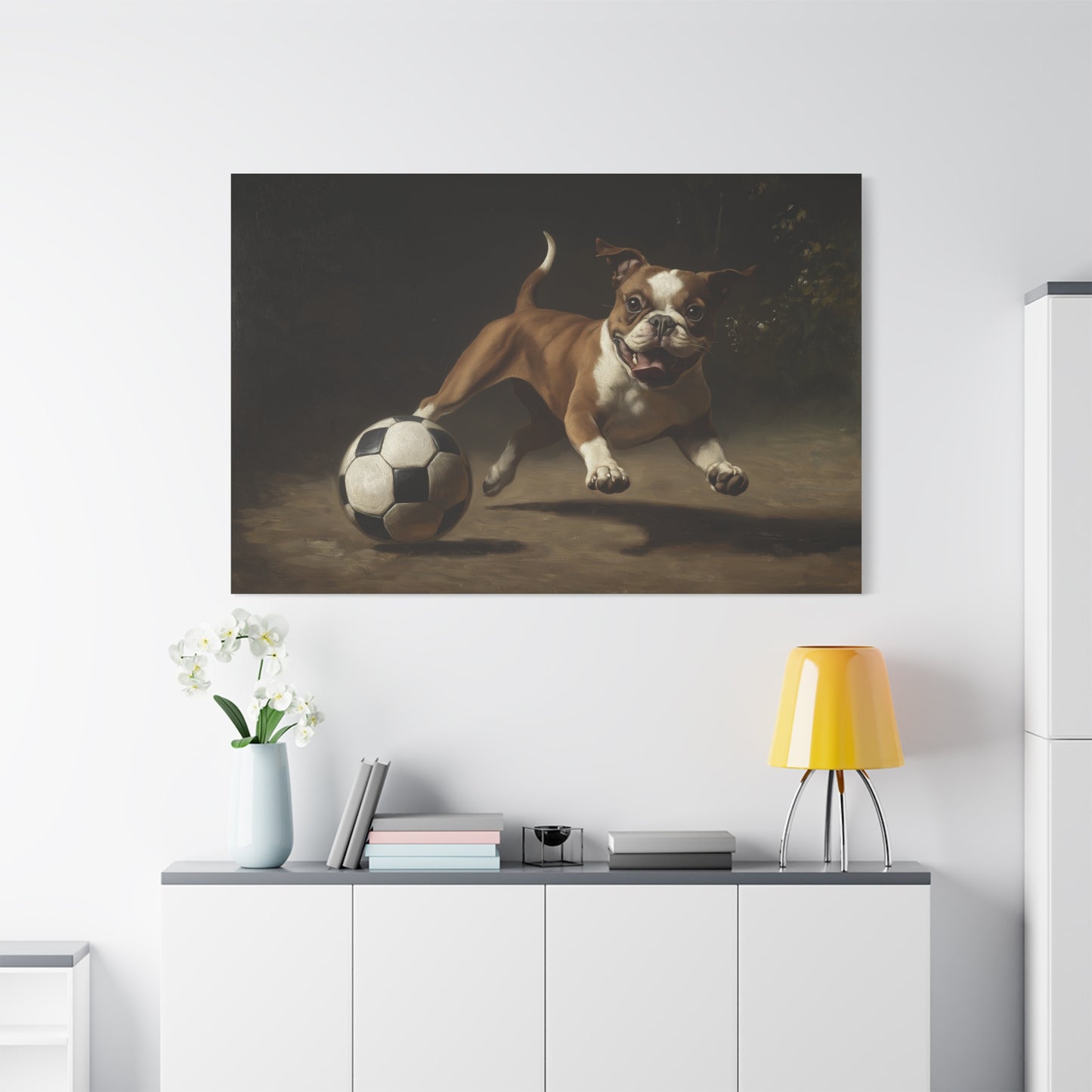 Chien jouant avec un Ballon