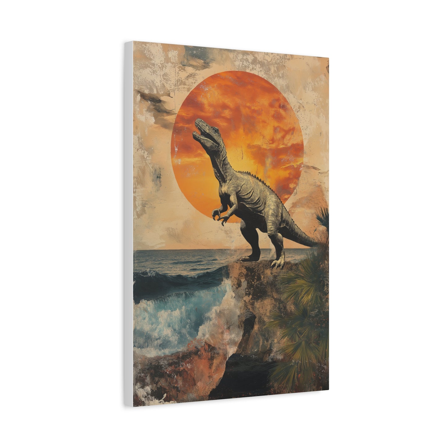 "Éveil Préhistorique au Coucher de Soleil"