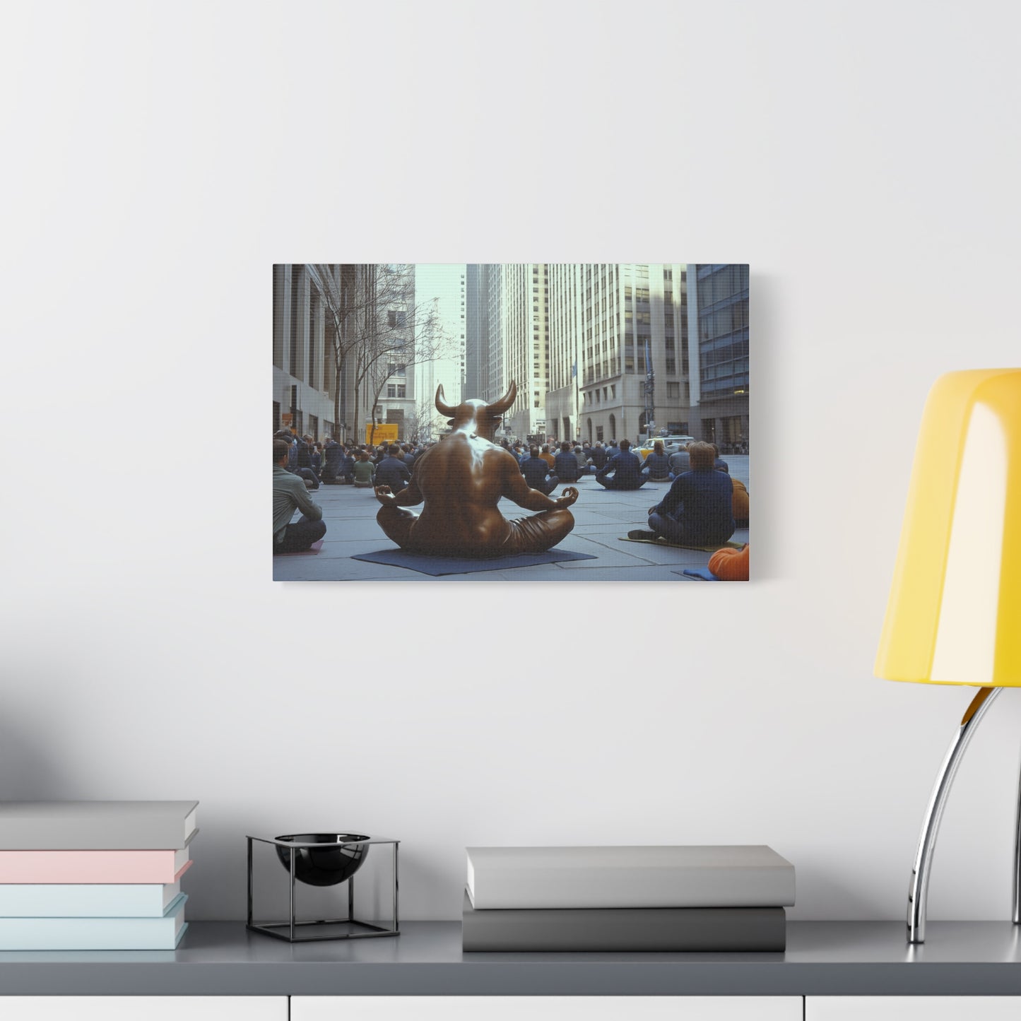 Méditation de Charging Bull avant l'ouverture de Wall Street