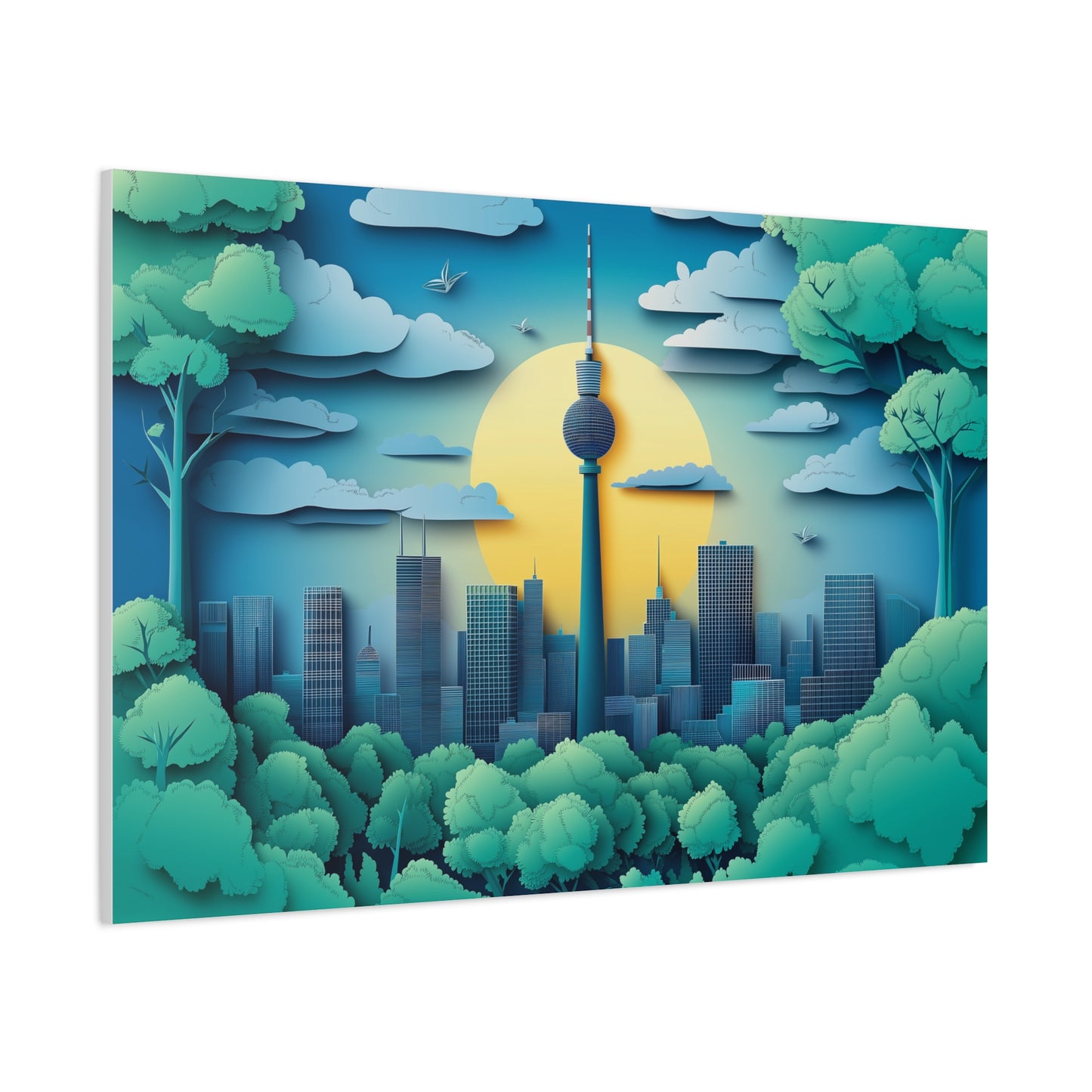 Fernsehturm à Berlin en Papercut