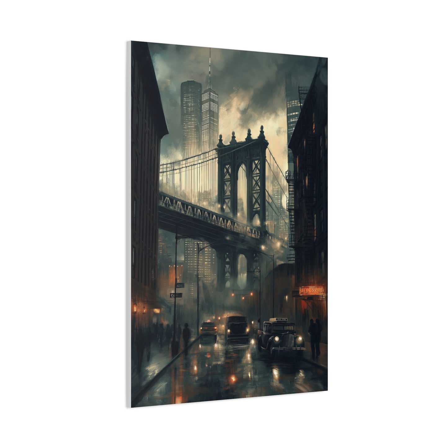 Pont de Manhattan sous la Pluie