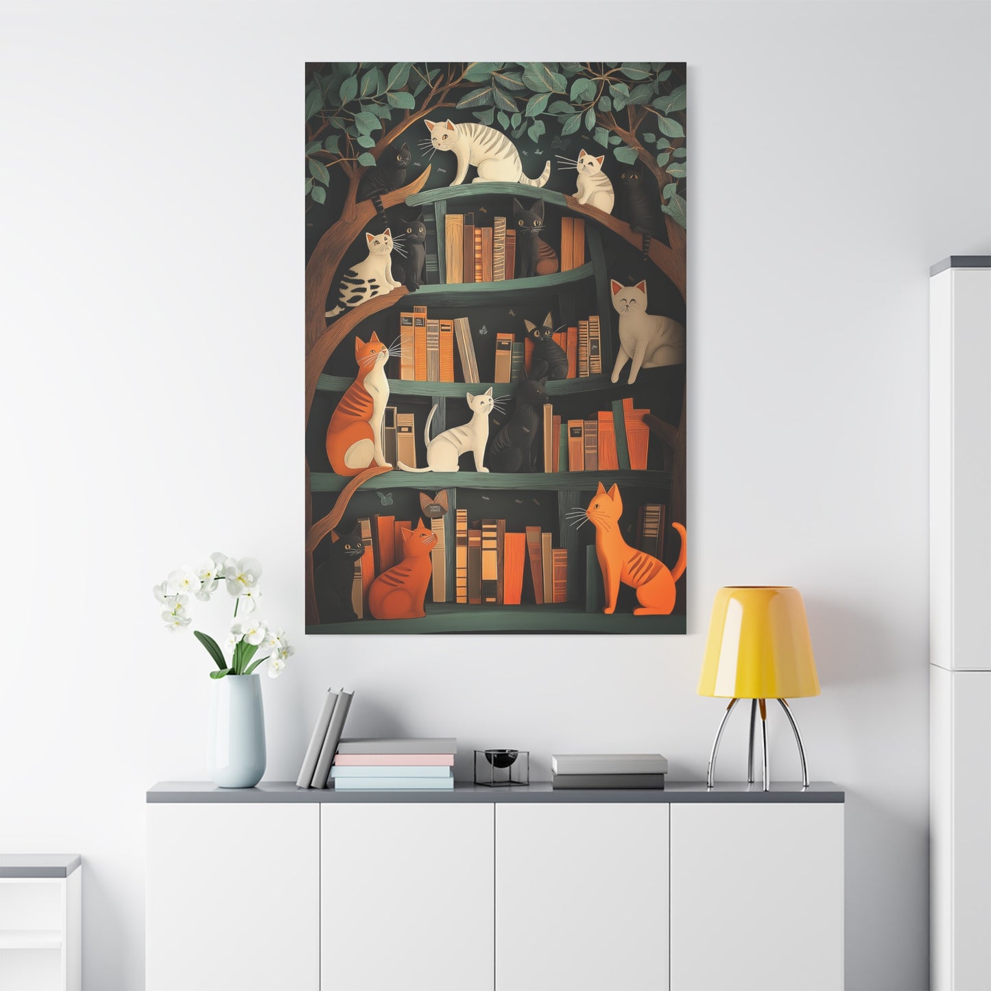 Chats Curieux au Royaume des Livres