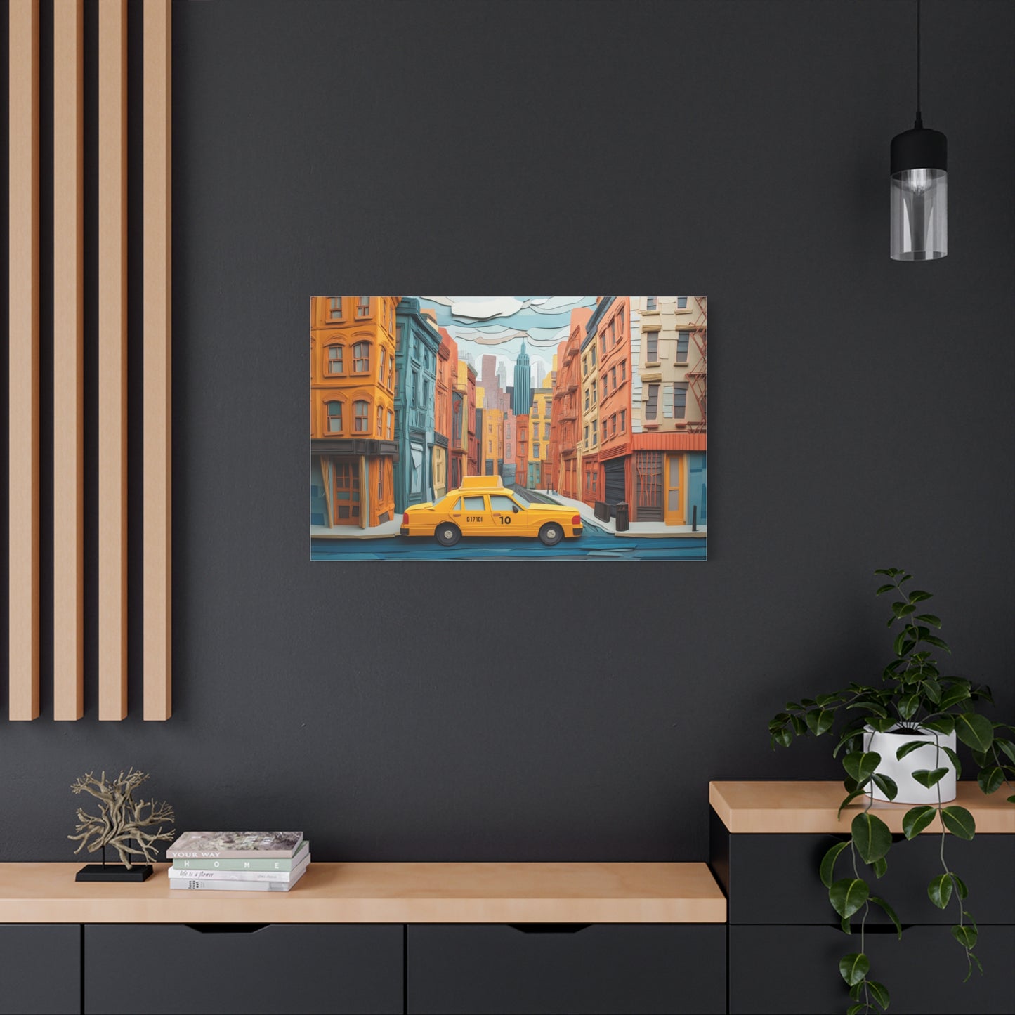 Taxi New Yorkais, Art Urbain Coloré