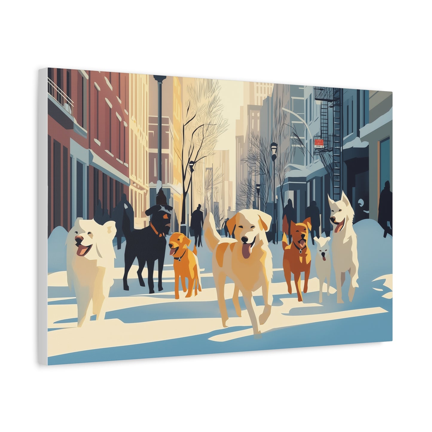 Chaleur Canine en Ville neigeuse