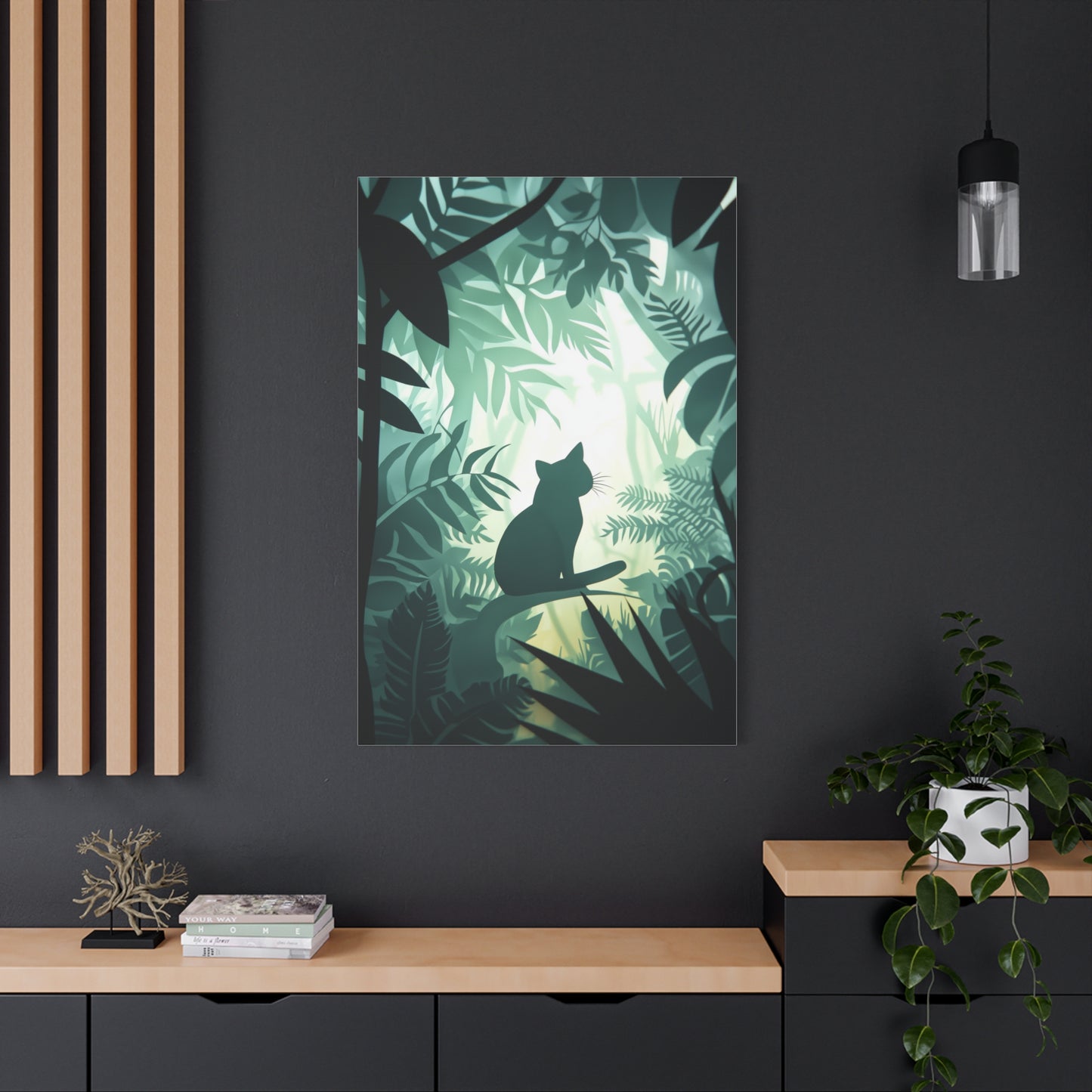 Chat Mystérieux dans la Jungle Verdoillante