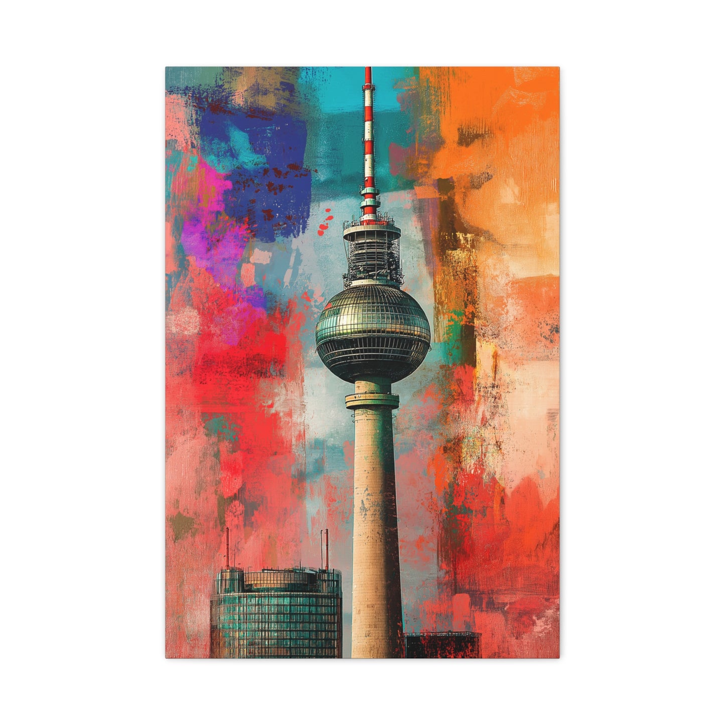 Fernsehturm de Berlin aux Couleurs Urbaines