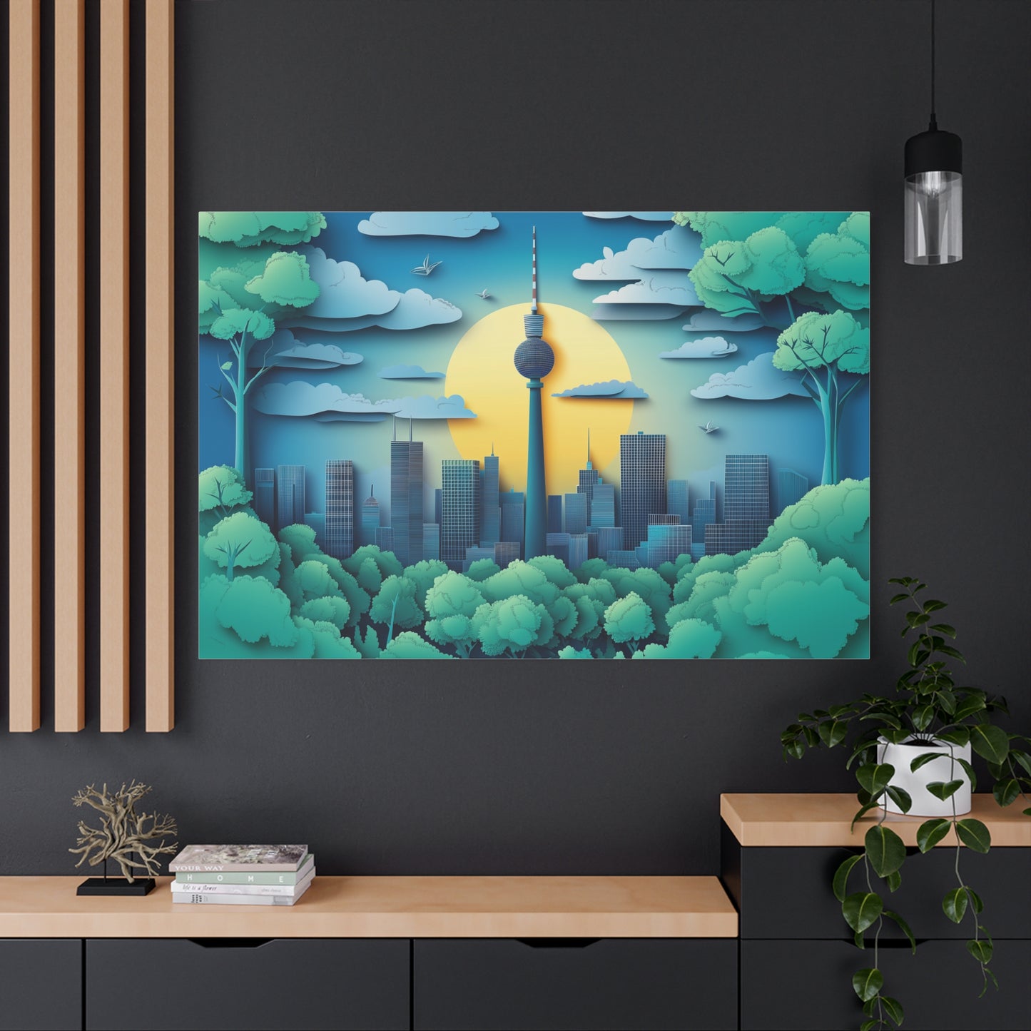 Fernsehturm à Berlin en Papercut