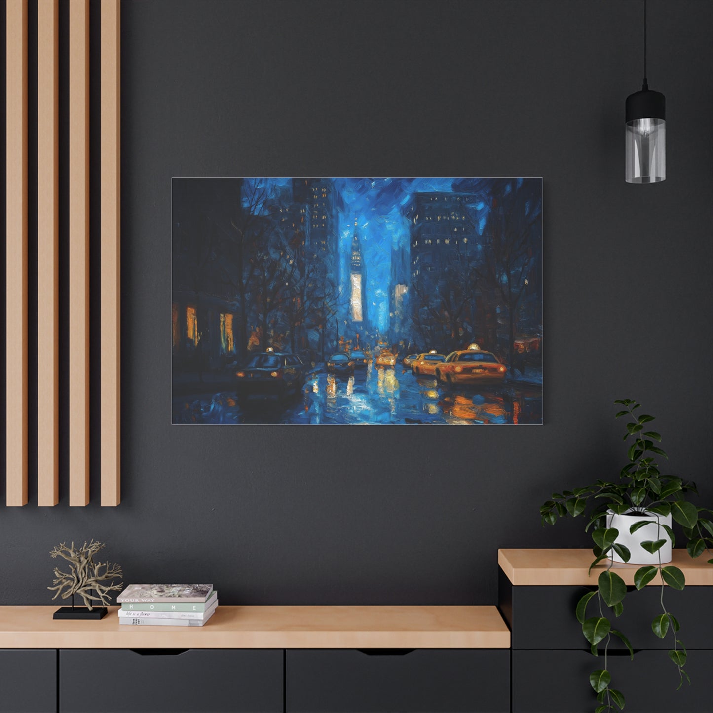 Éclat Urbain sous la Pluie Nocturne