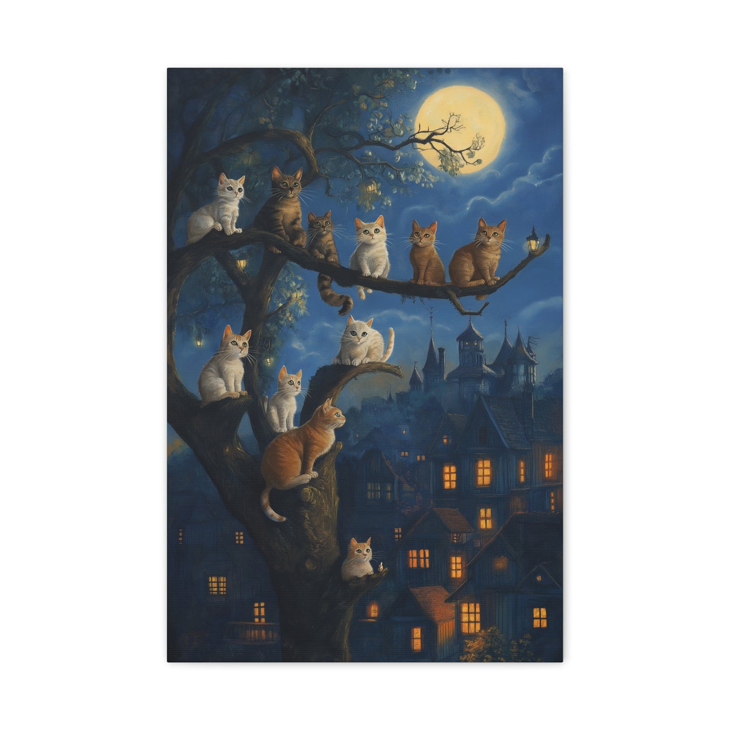 Chats Magiques sous la Pleine Lune