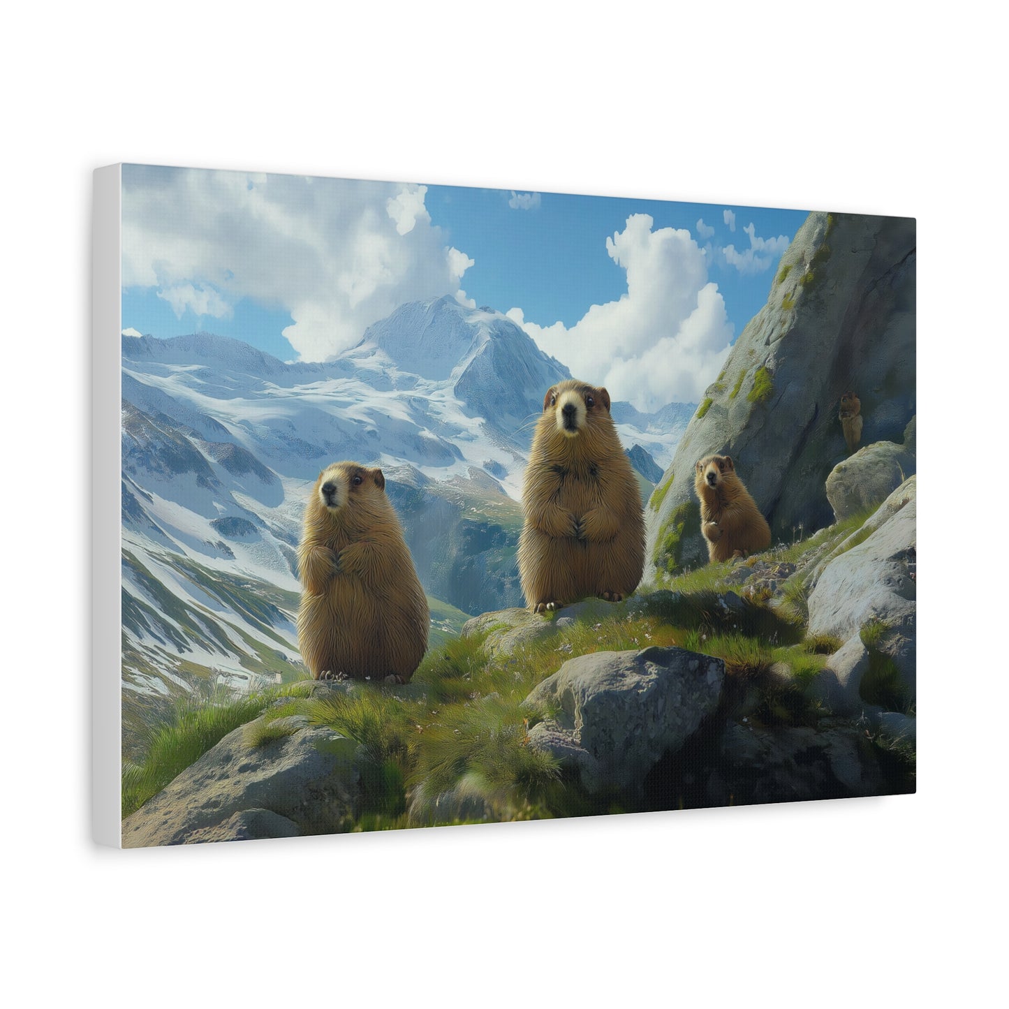 Charmantes Marmottes des Montagnes Alpines