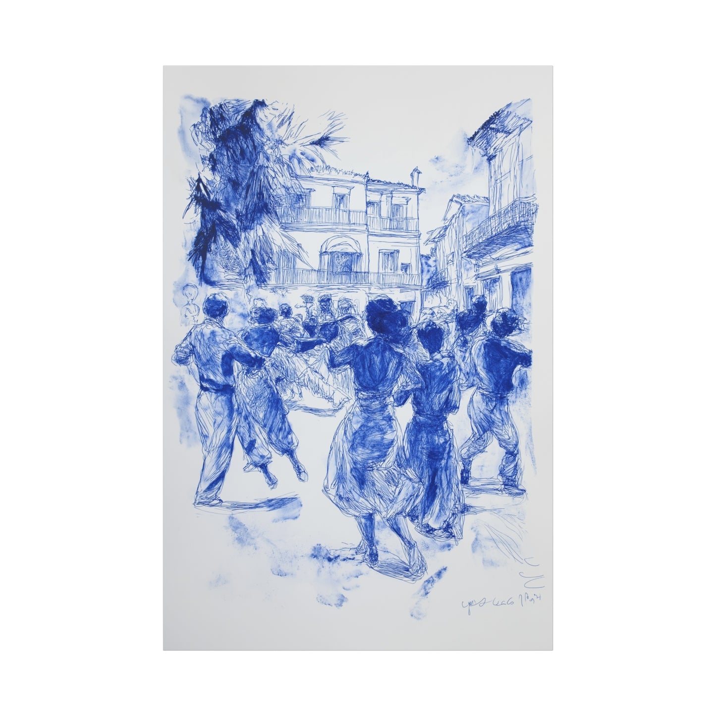 Danse Enchantée dans la Rue Bleue