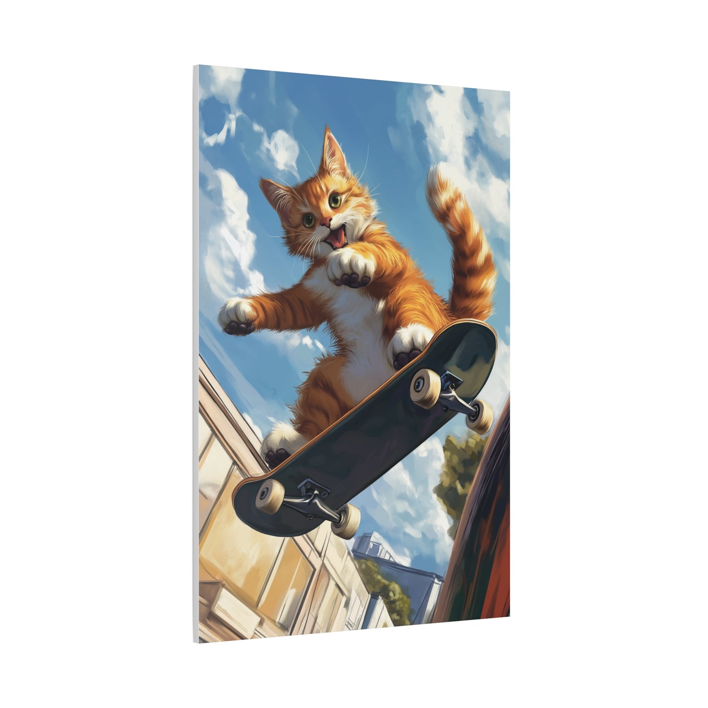 Chat Skateur: Audace et Agilité en Action!