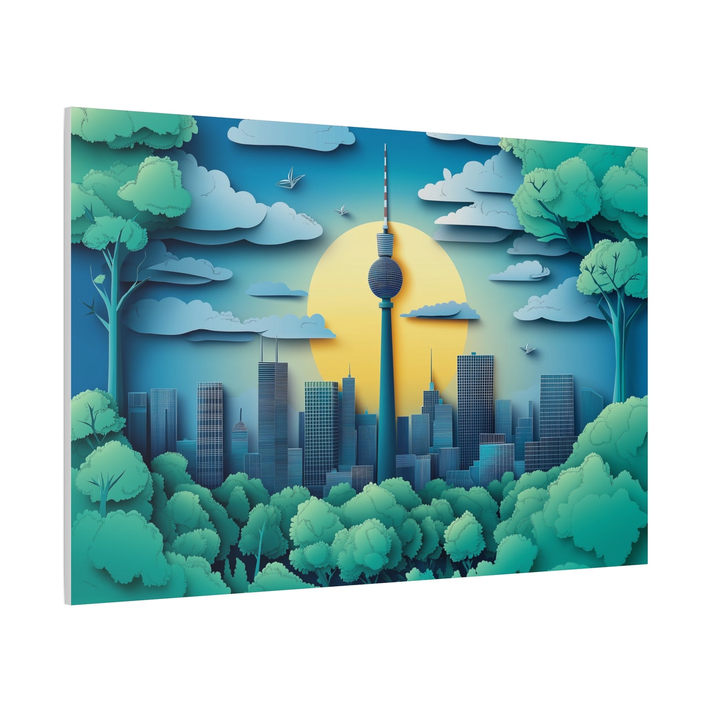 Fernsehturm à Berlin en Papercut