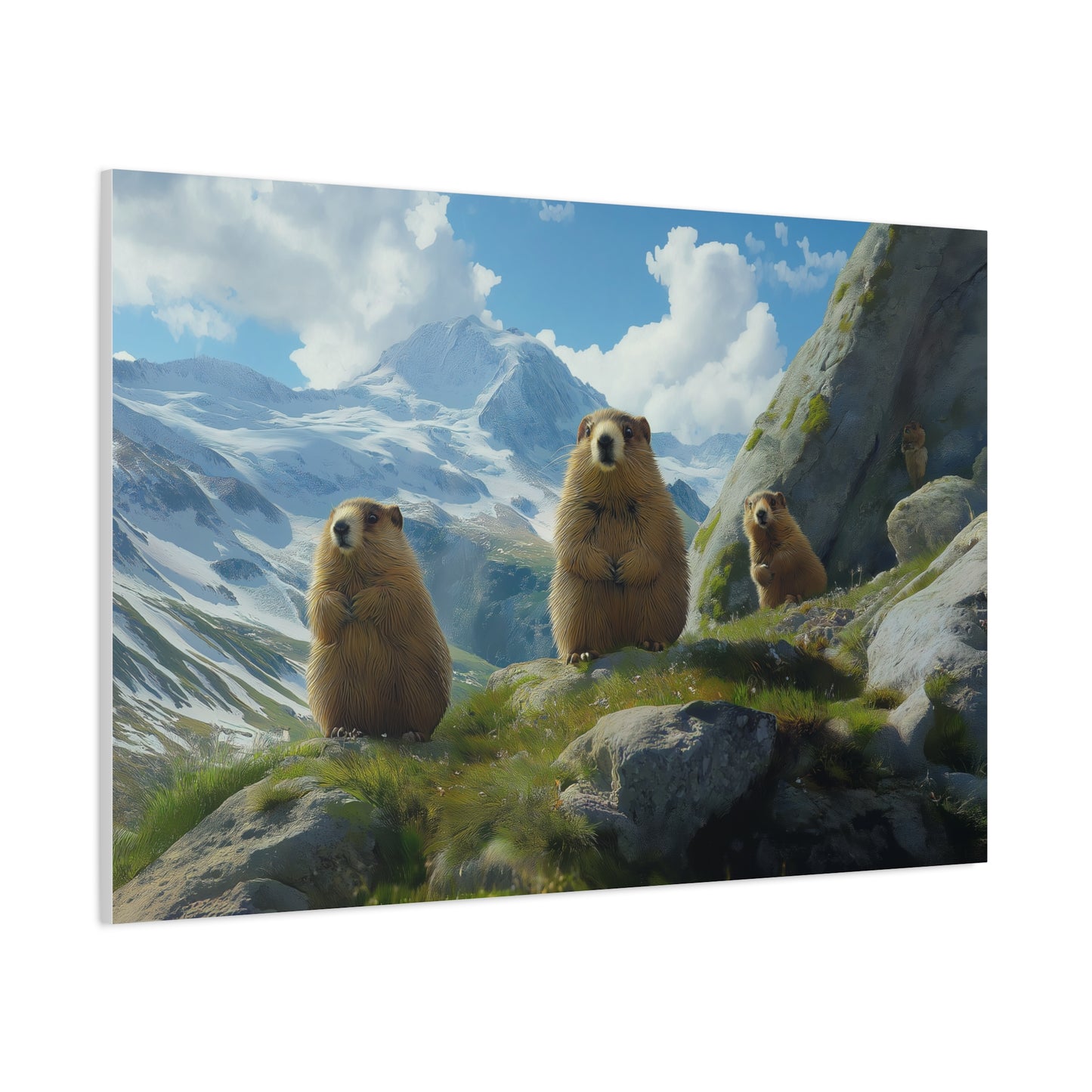 Charmantes Marmottes des Montagnes Alpines