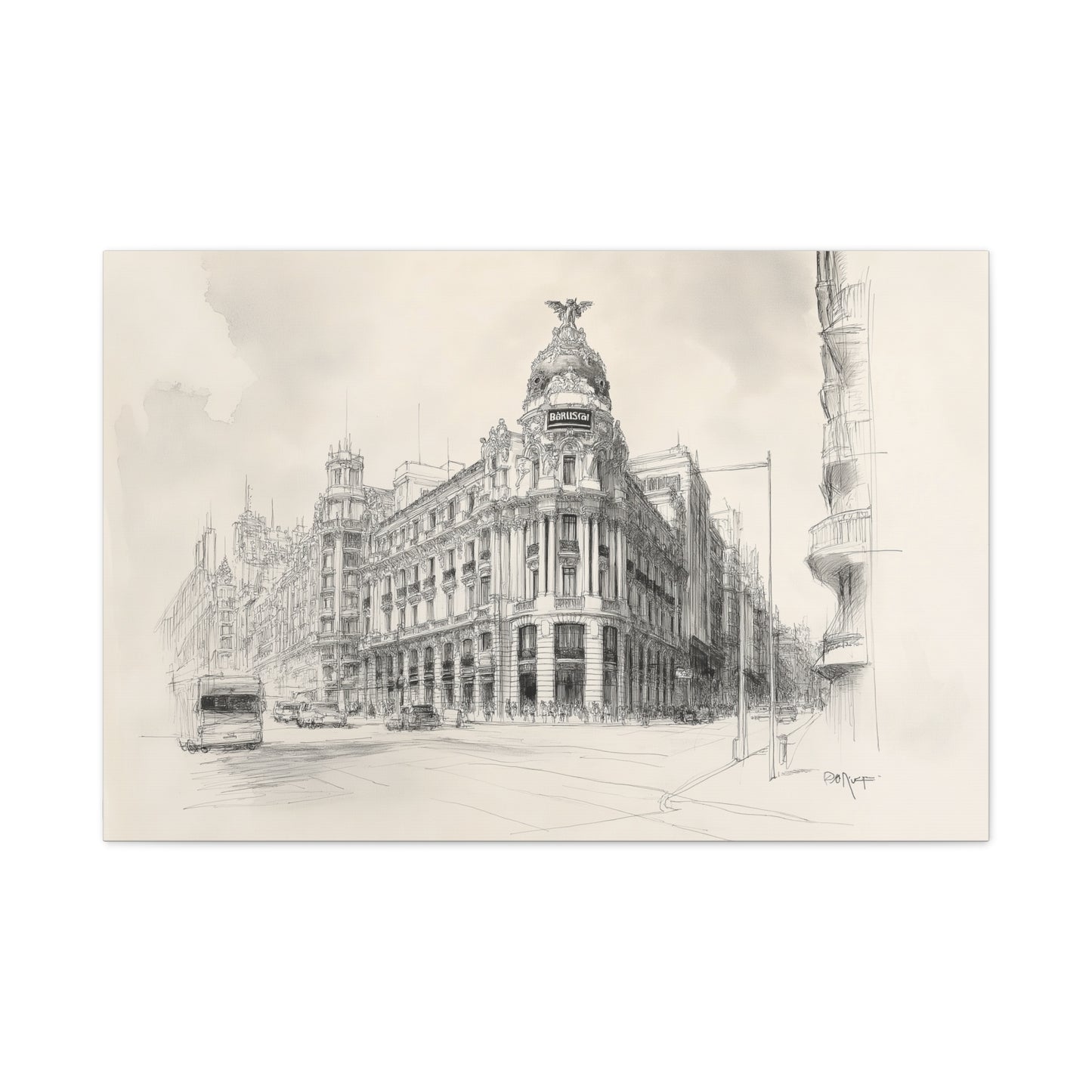 Élégance Architecturale de la Gran Vía de Madrid