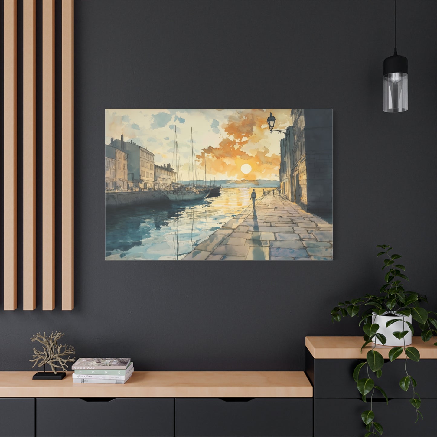 Crépuscule Enchanté au Bord de l'Eau