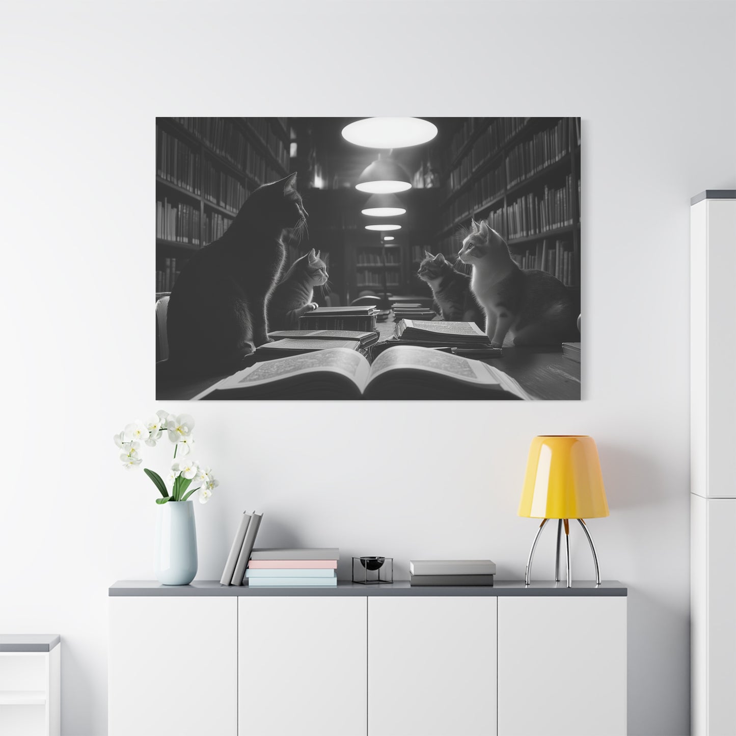 Chuchotements Félins dans la Bibliothèque