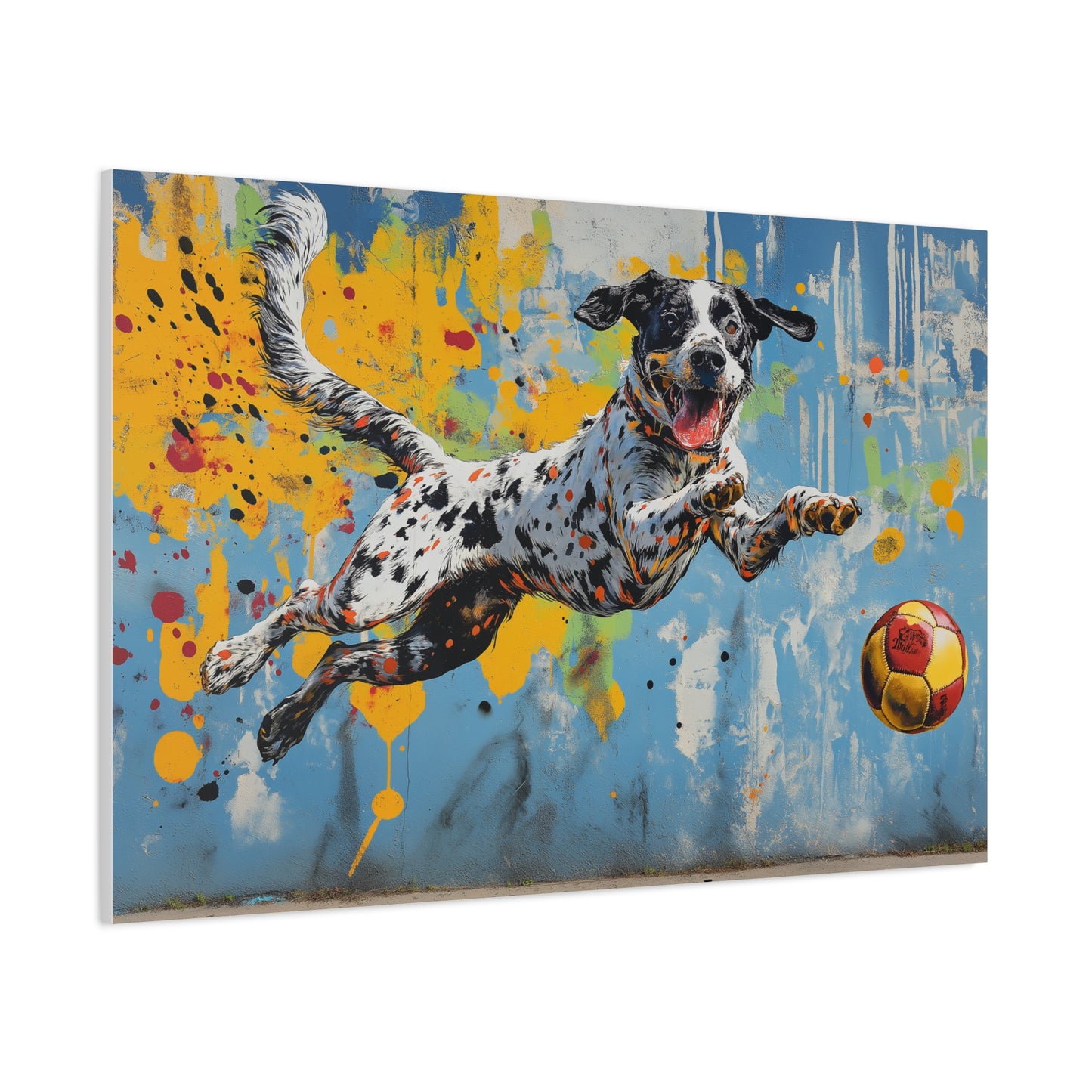 Énergie Canine en Couleurs Explosives