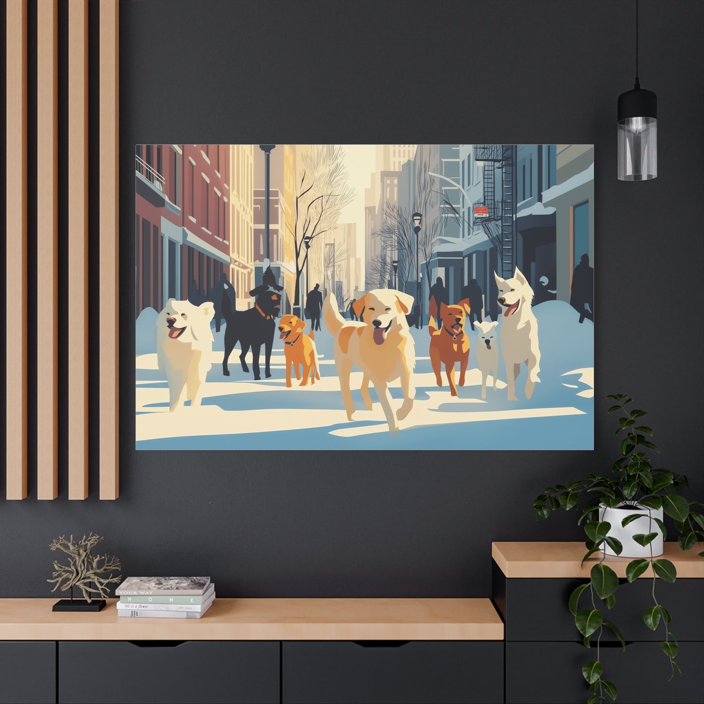 Chaleur Canine en Ville neigeuse