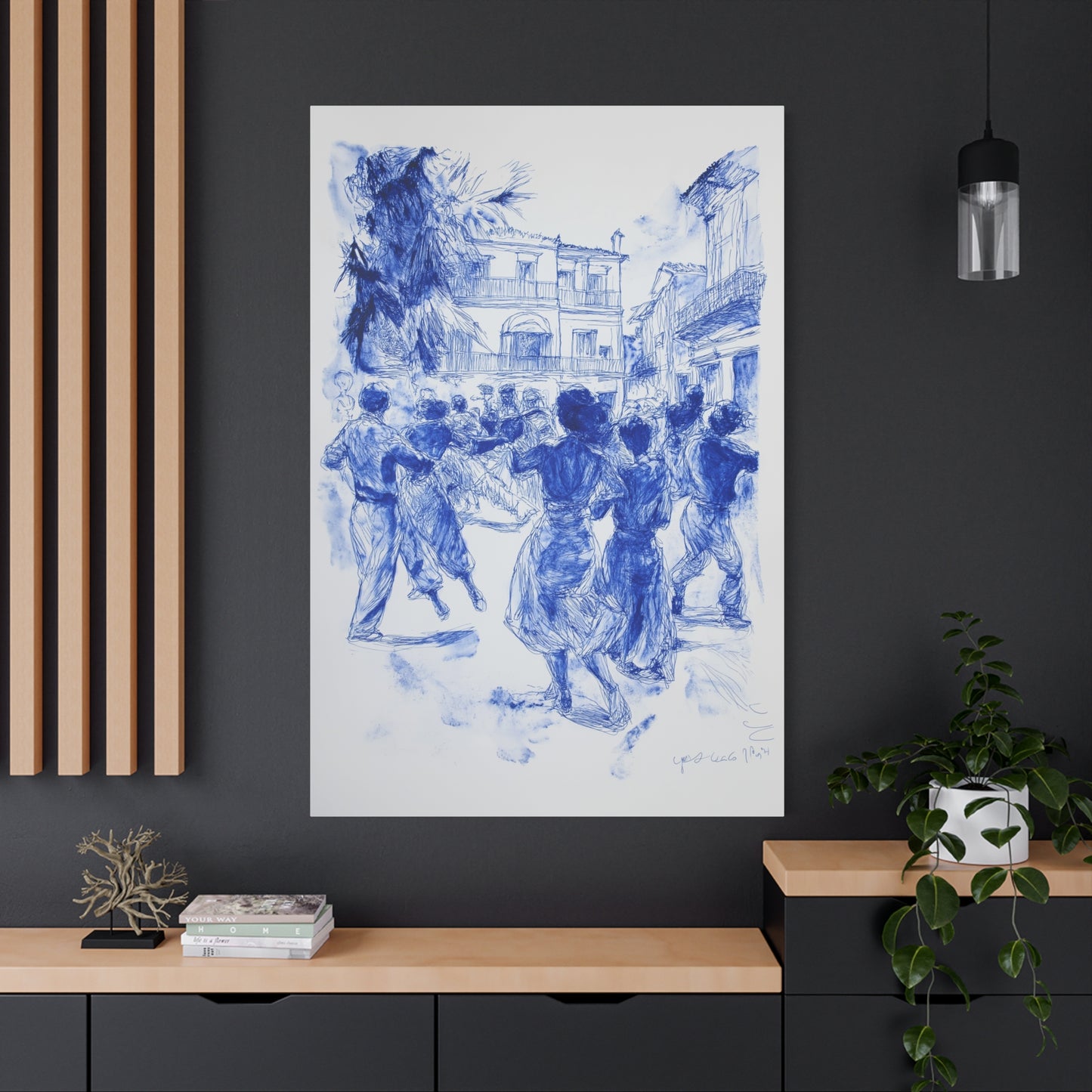 Danse Enchantée dans la Rue Bleue