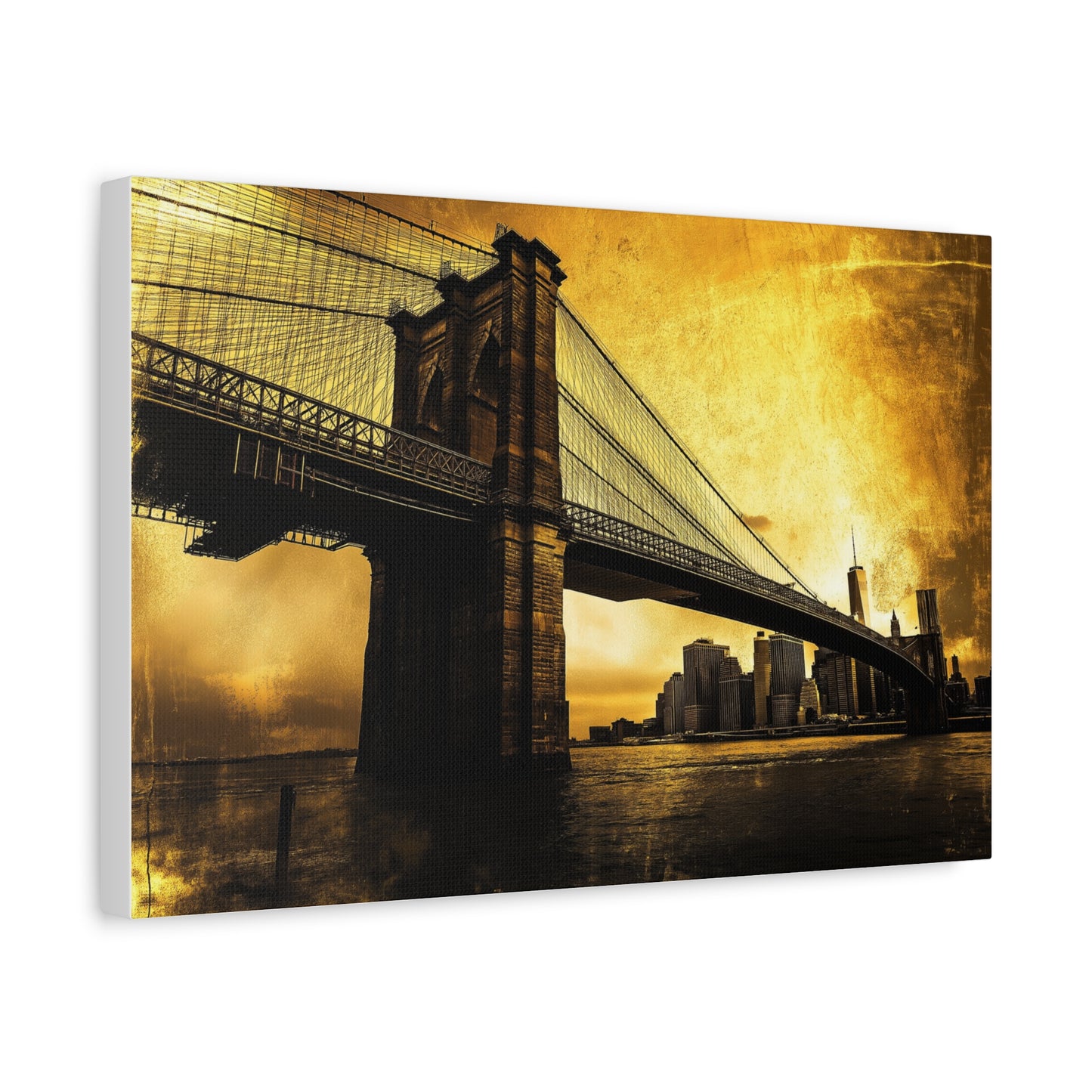 Pont de Brooklyn aux couleurs dorées
