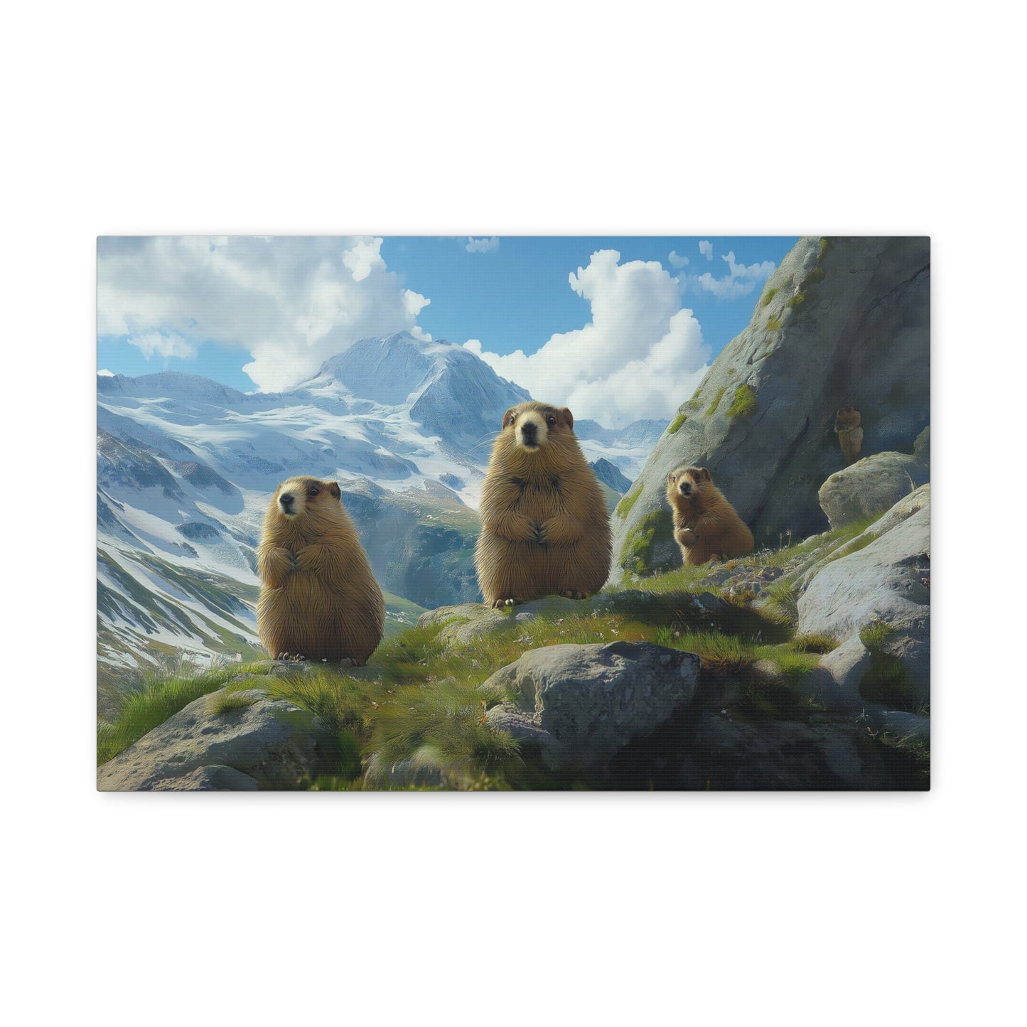 Charmantes Marmottes des Montagnes Alpines