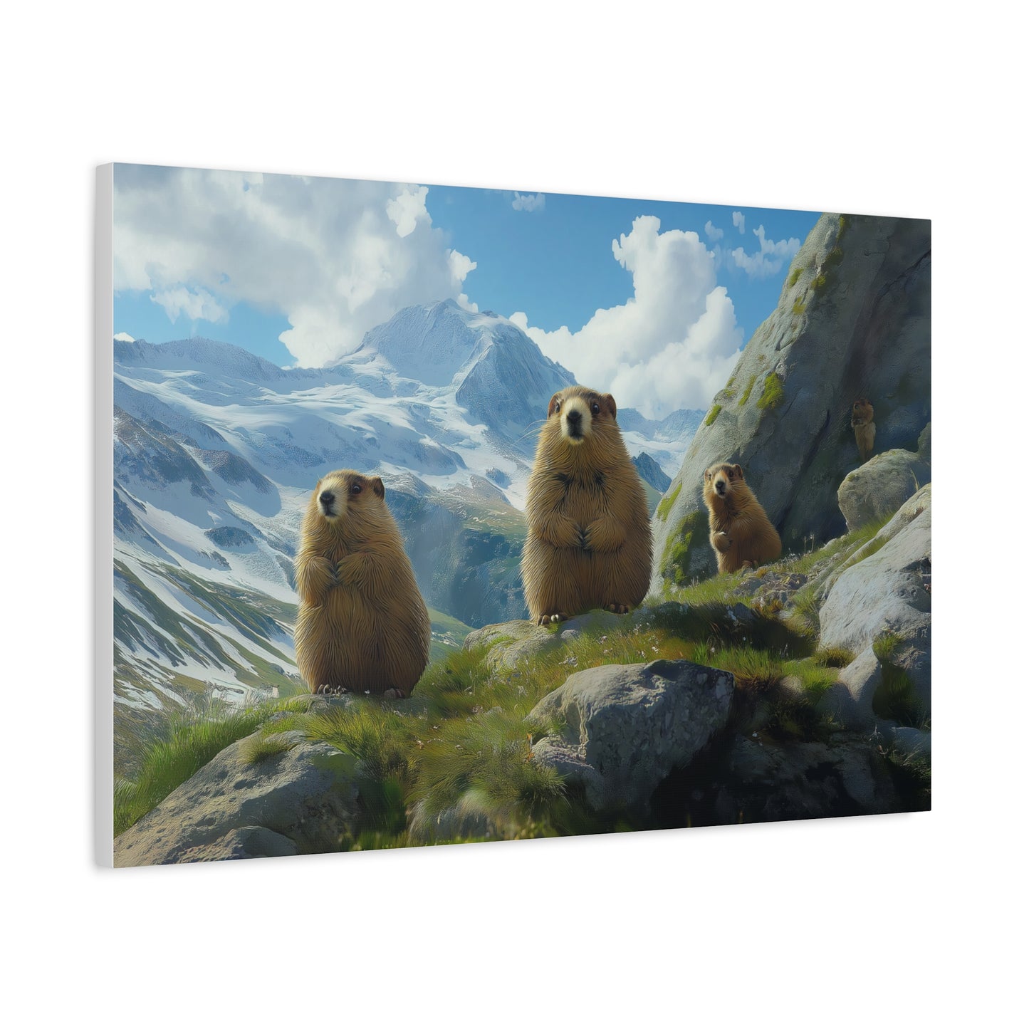 Charmantes Marmottes des Montagnes Alpines
