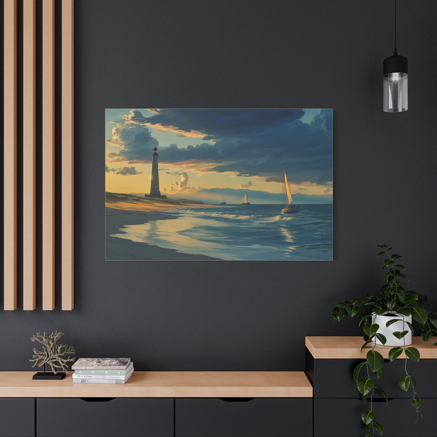 Phare Éclatant à l'Aube Maritime