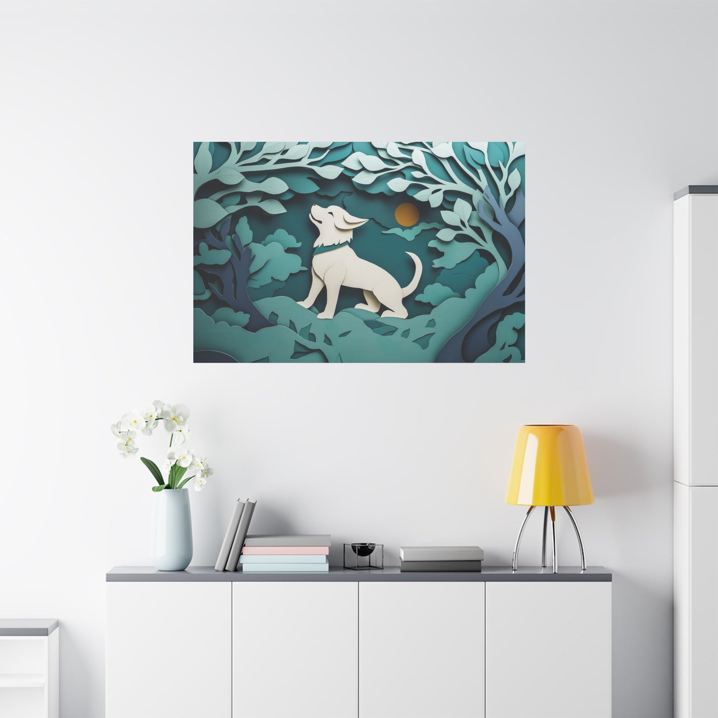 Éveil du Chien sous la Lune
