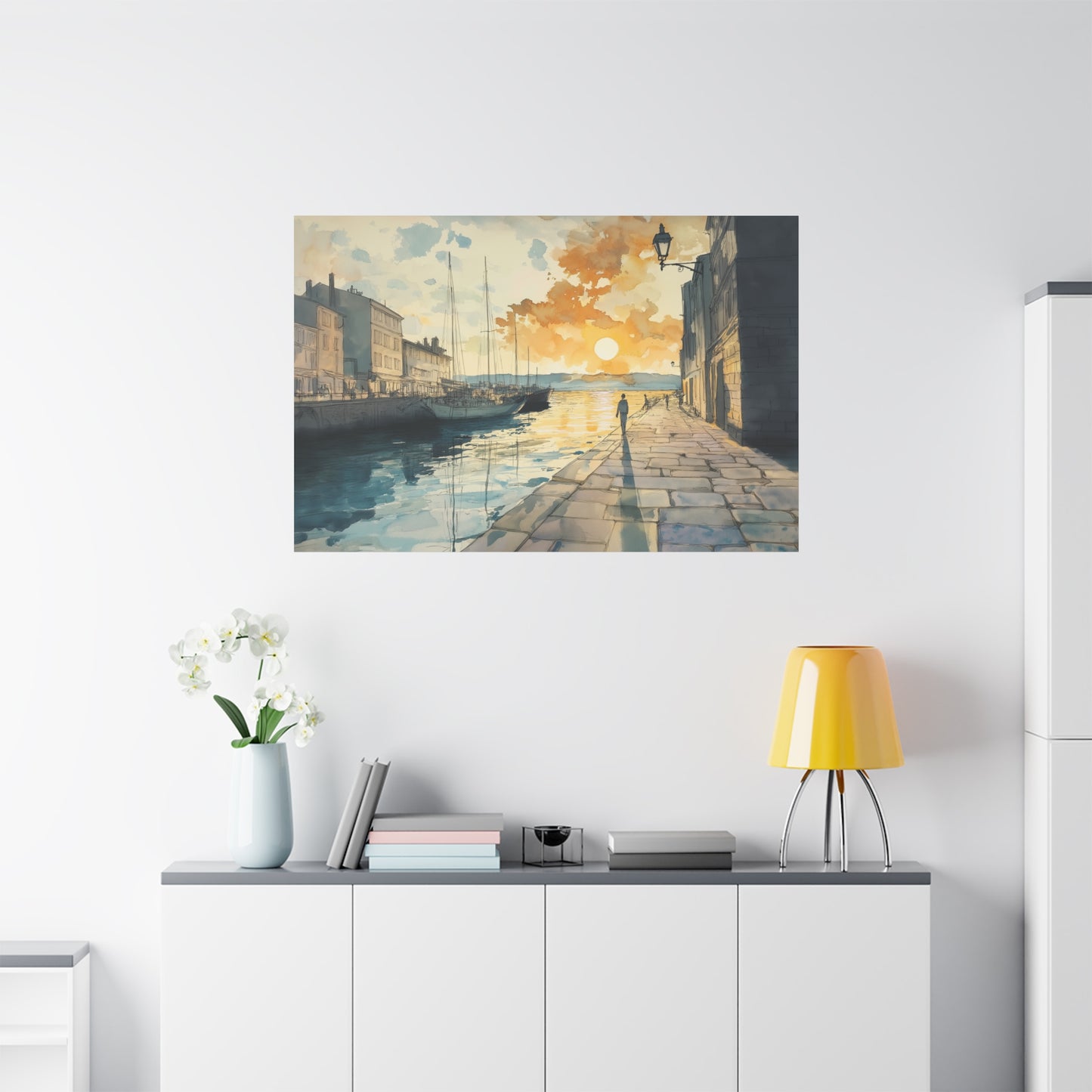 Crépuscule Enchanté au Bord de l'Eau