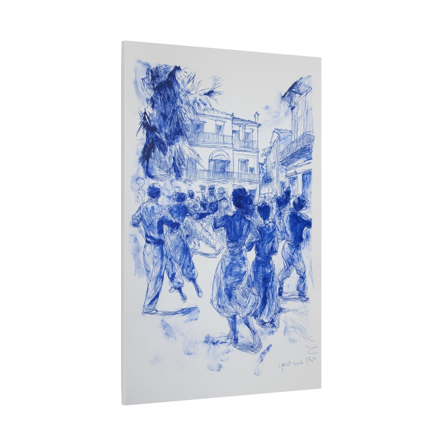 Danse Enchantée dans la Rue Bleue