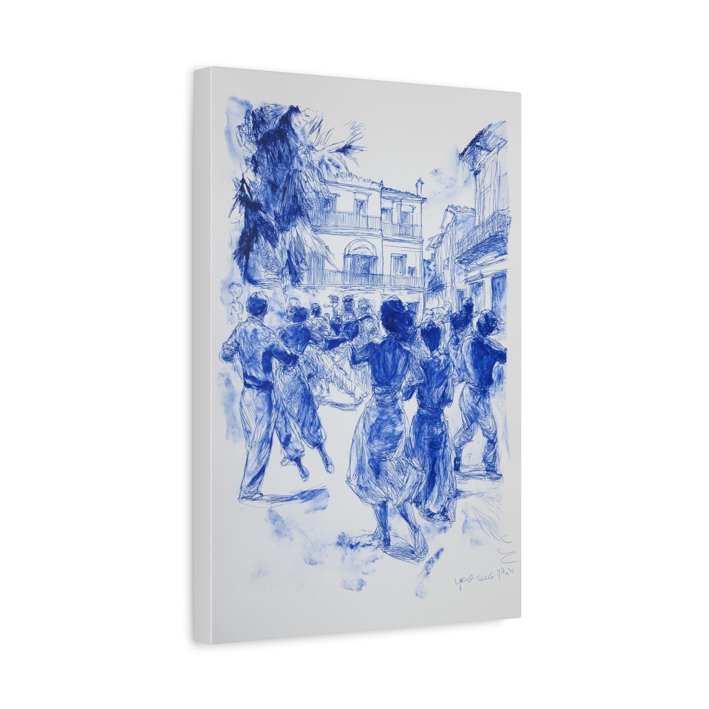Danse Enchantée dans la Rue Bleue