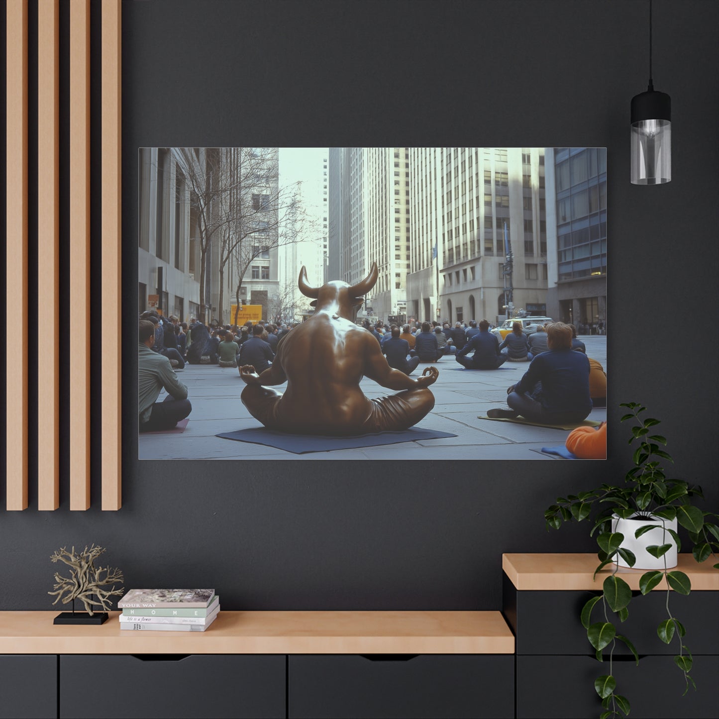 Méditation de Charging Bull avant l'ouverture de Wall Street