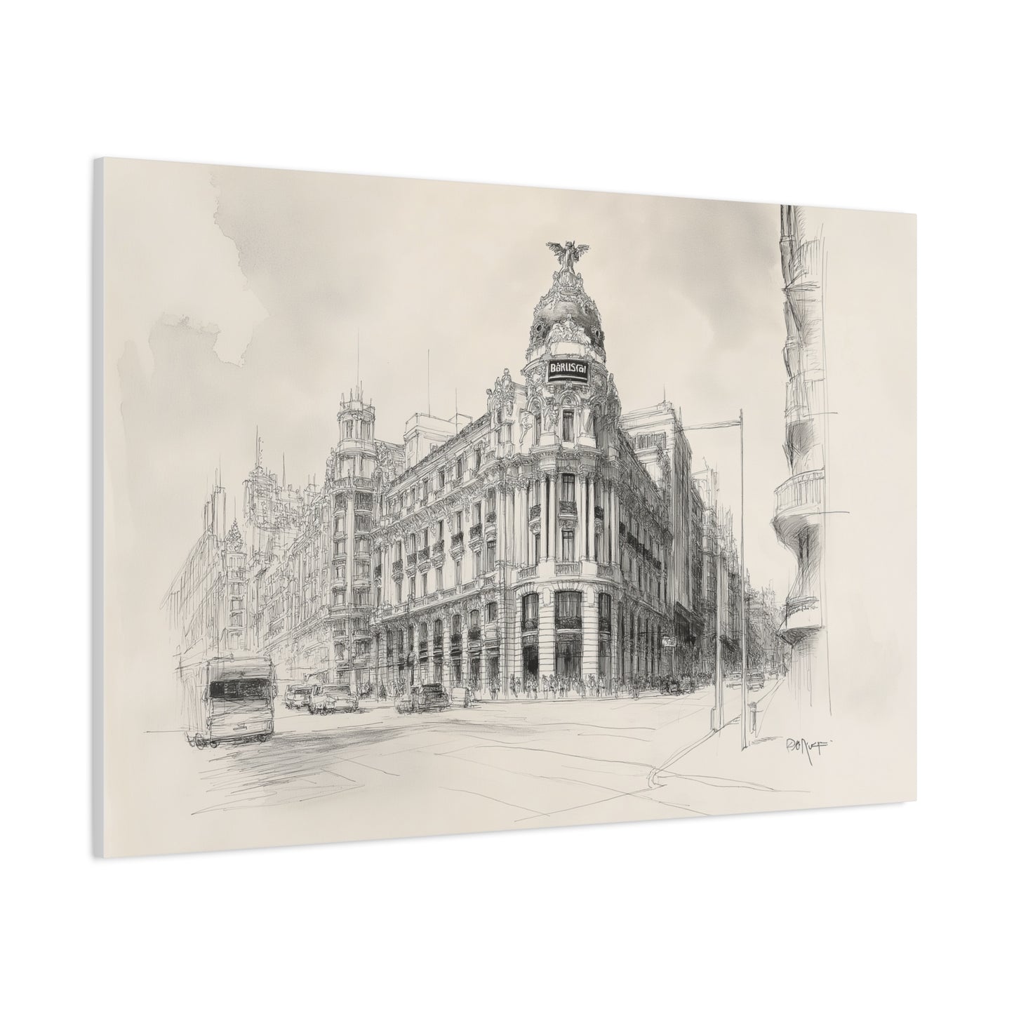 Élégance Architecturale de la Gran Vía de Madrid