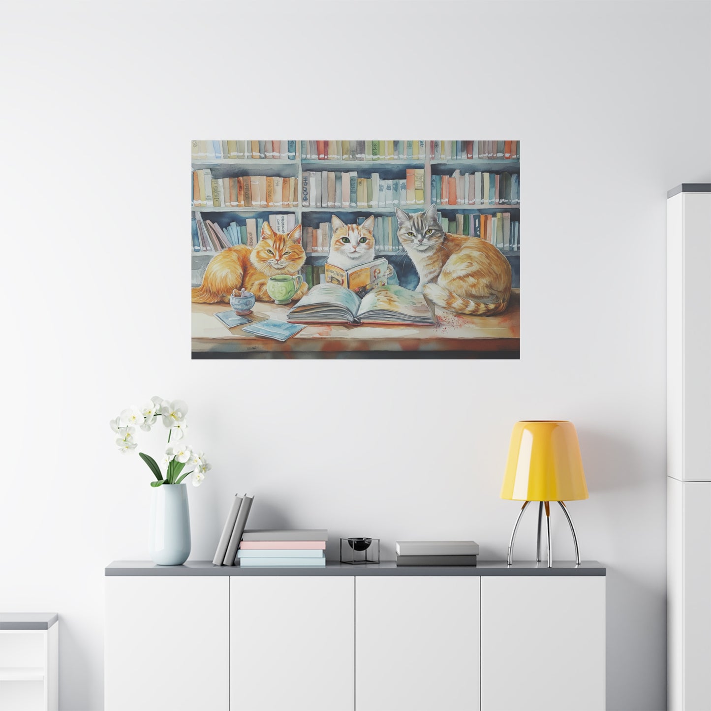 Lecteurs Félins à la Bibliothèque