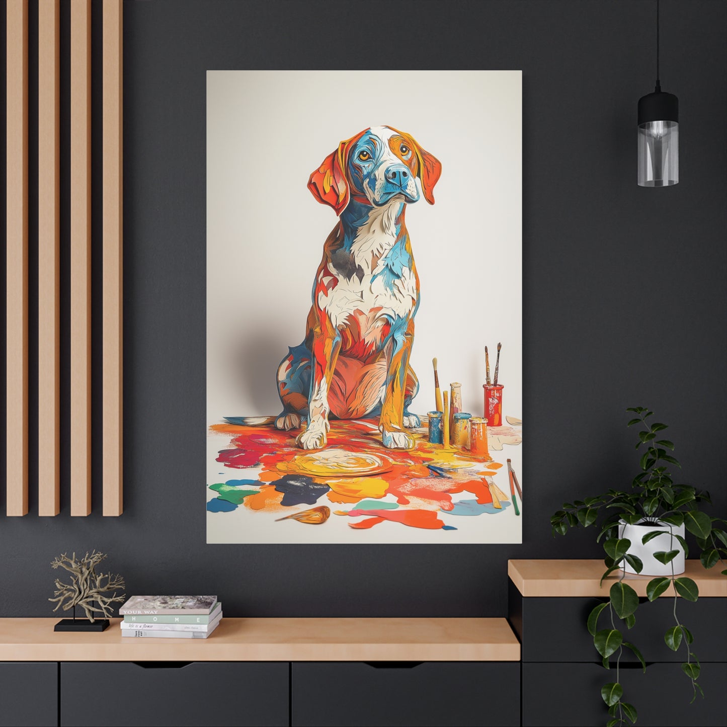 Chien peinturé