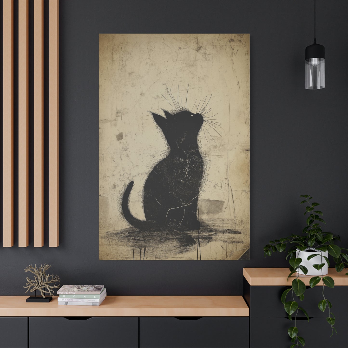 Élégance Féline en Silhouette Vintage