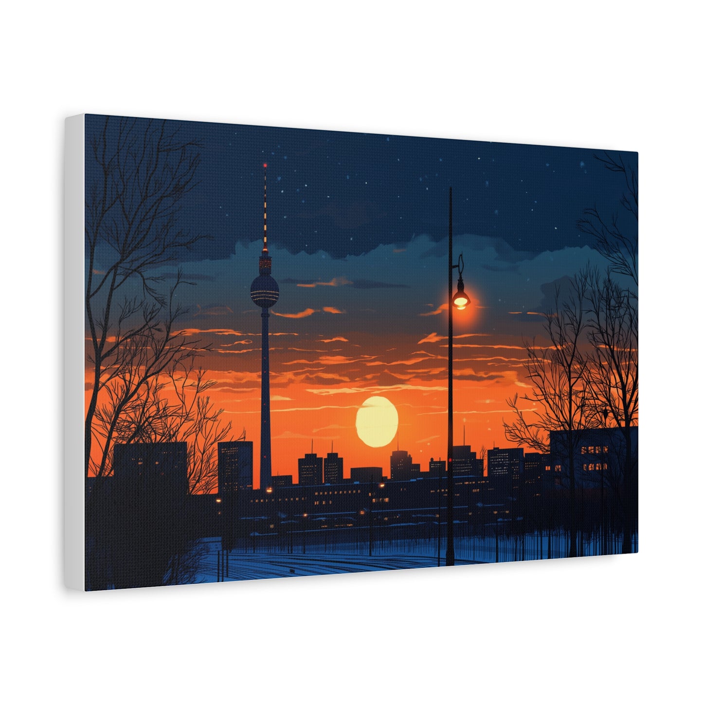 La Fernsehturm de Berlin au Crépuscule