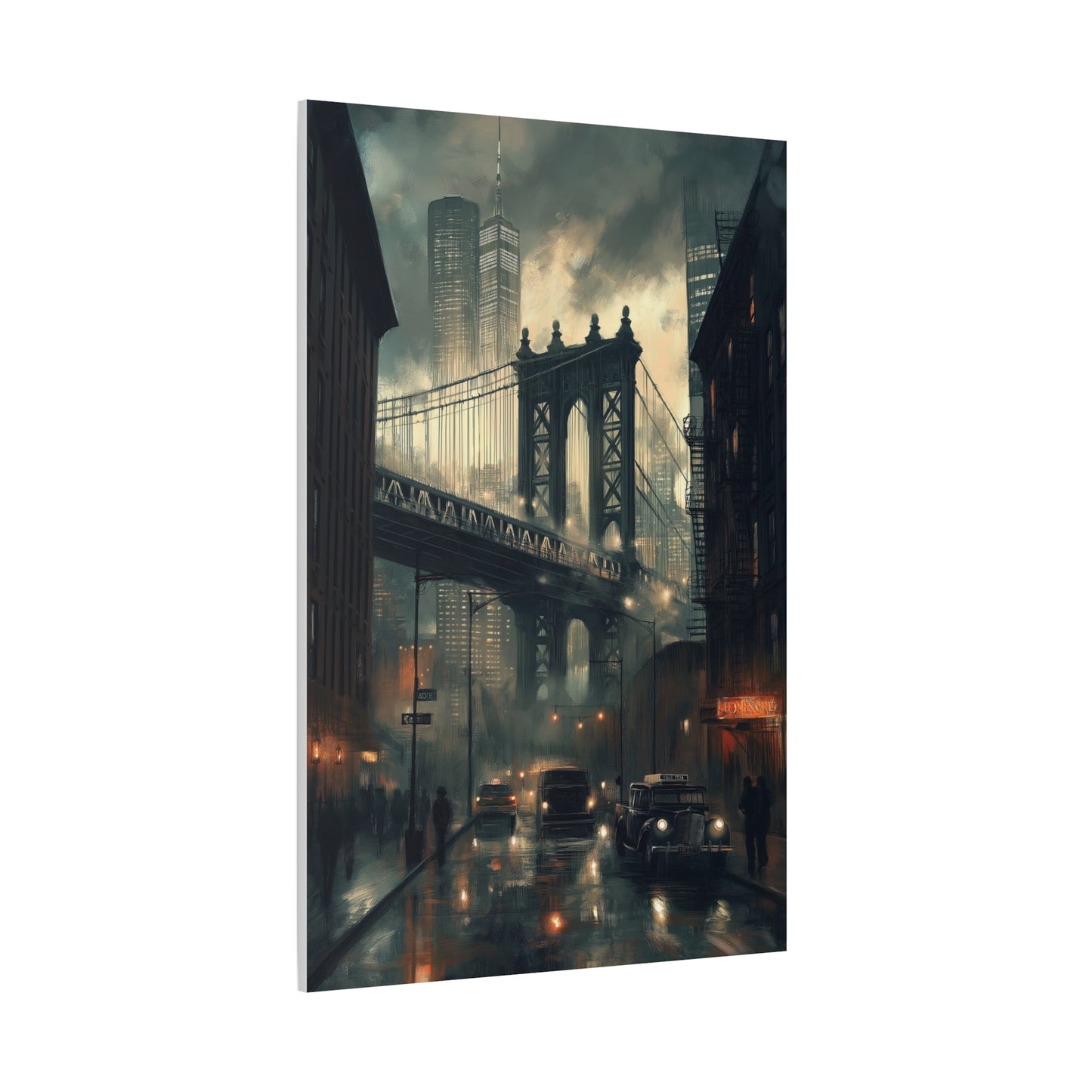 Pont de Manhattan sous la Pluie