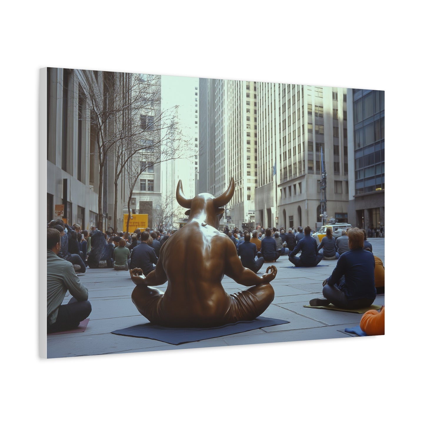 Méditation de Charging Bull avant l'ouverture de Wall Street