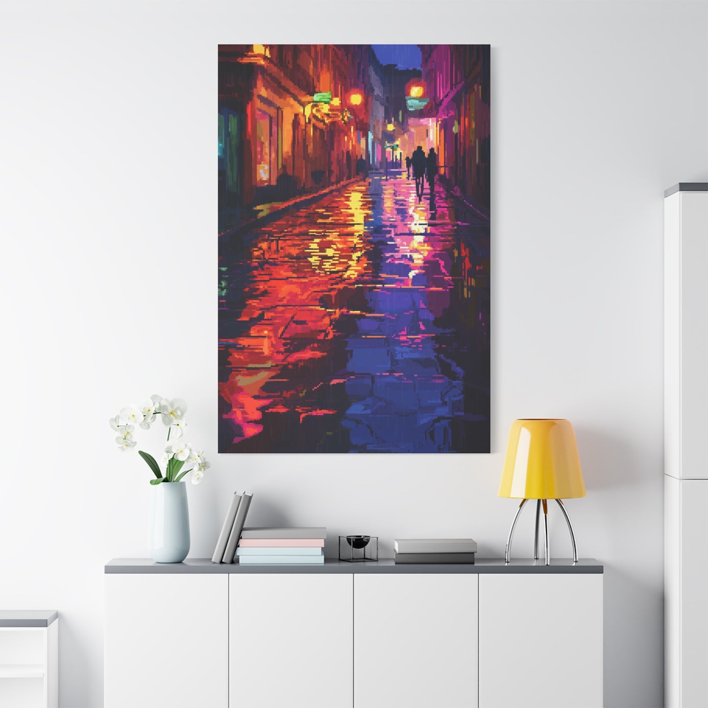 Éclats de Nuit Électrique en Pixels
