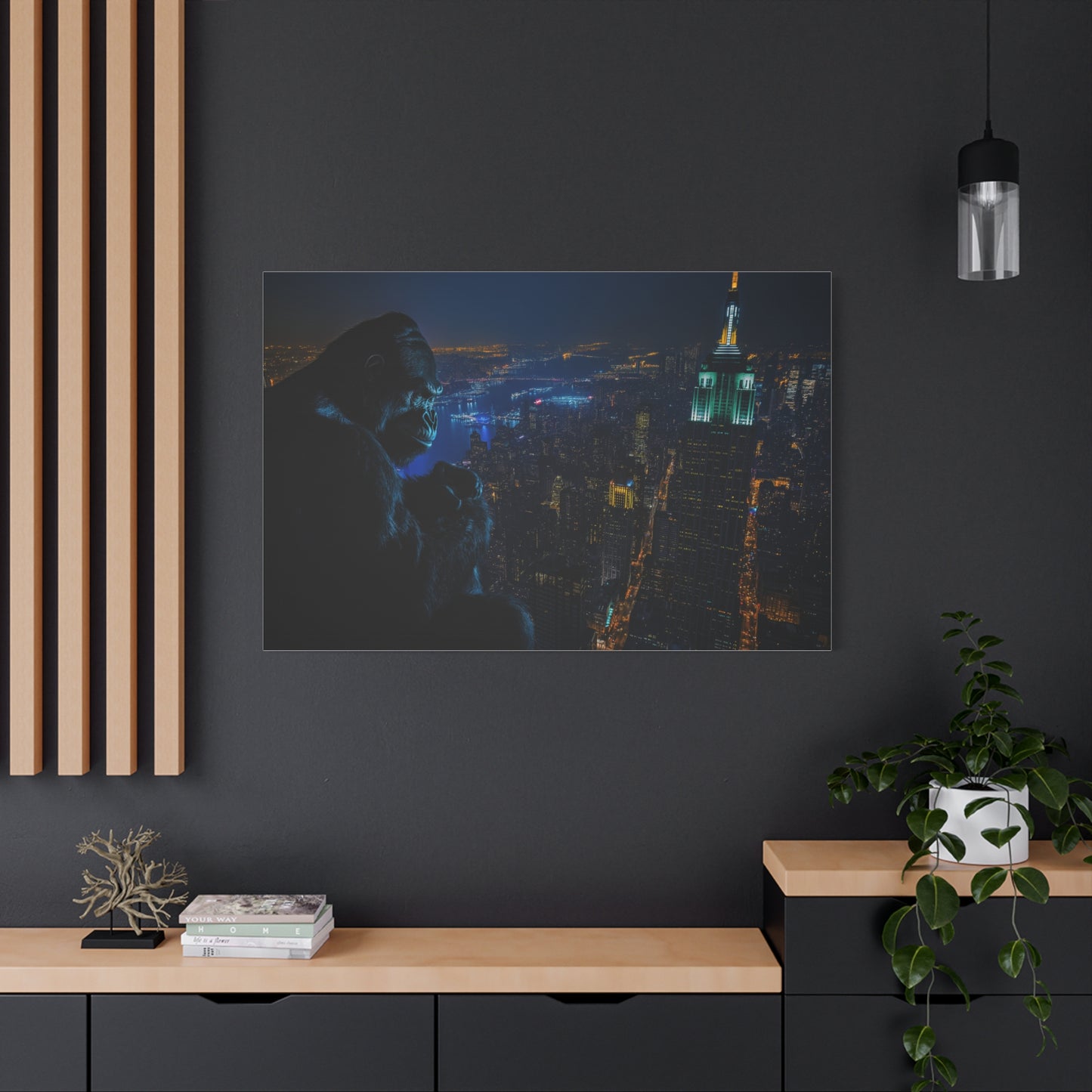 King Kong sur la Skyline Nocturne
