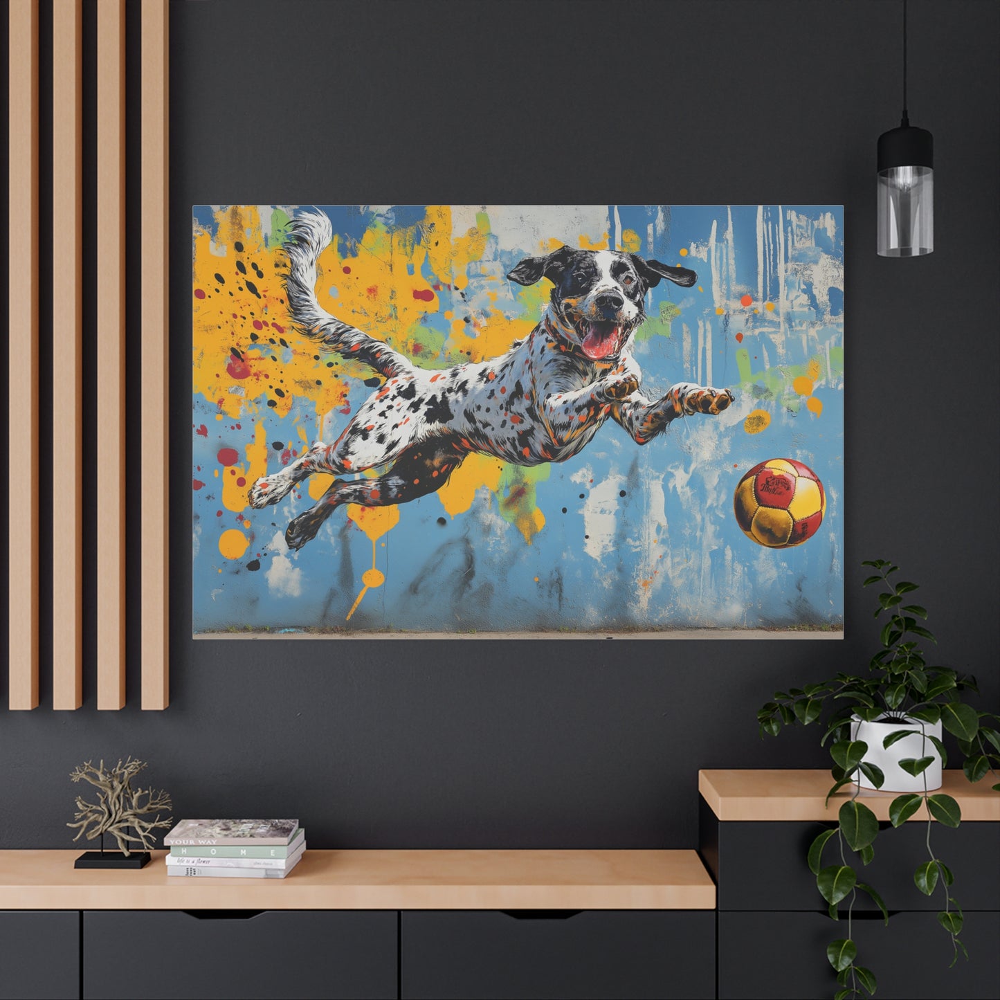 Énergie Canine en Couleurs Explosives