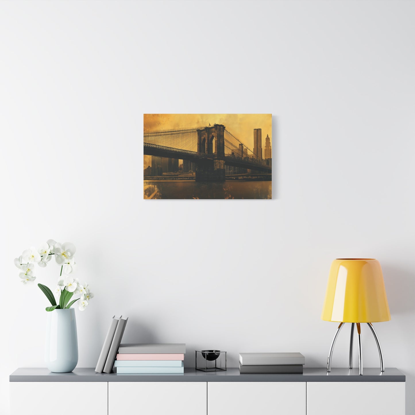 Pont de Brooklyn à l'Aura Dorée