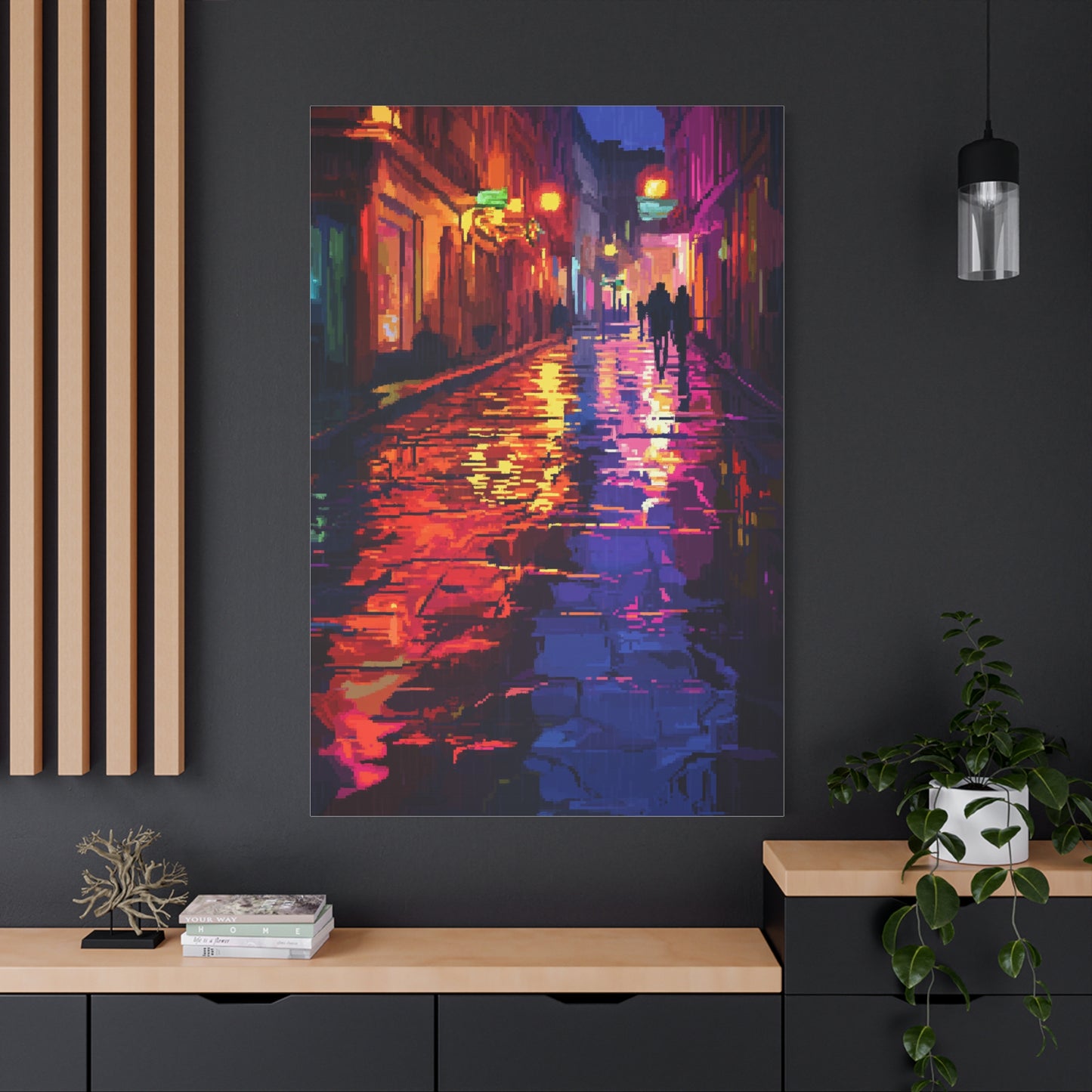 Éclats de Nuit Électrique en Pixels