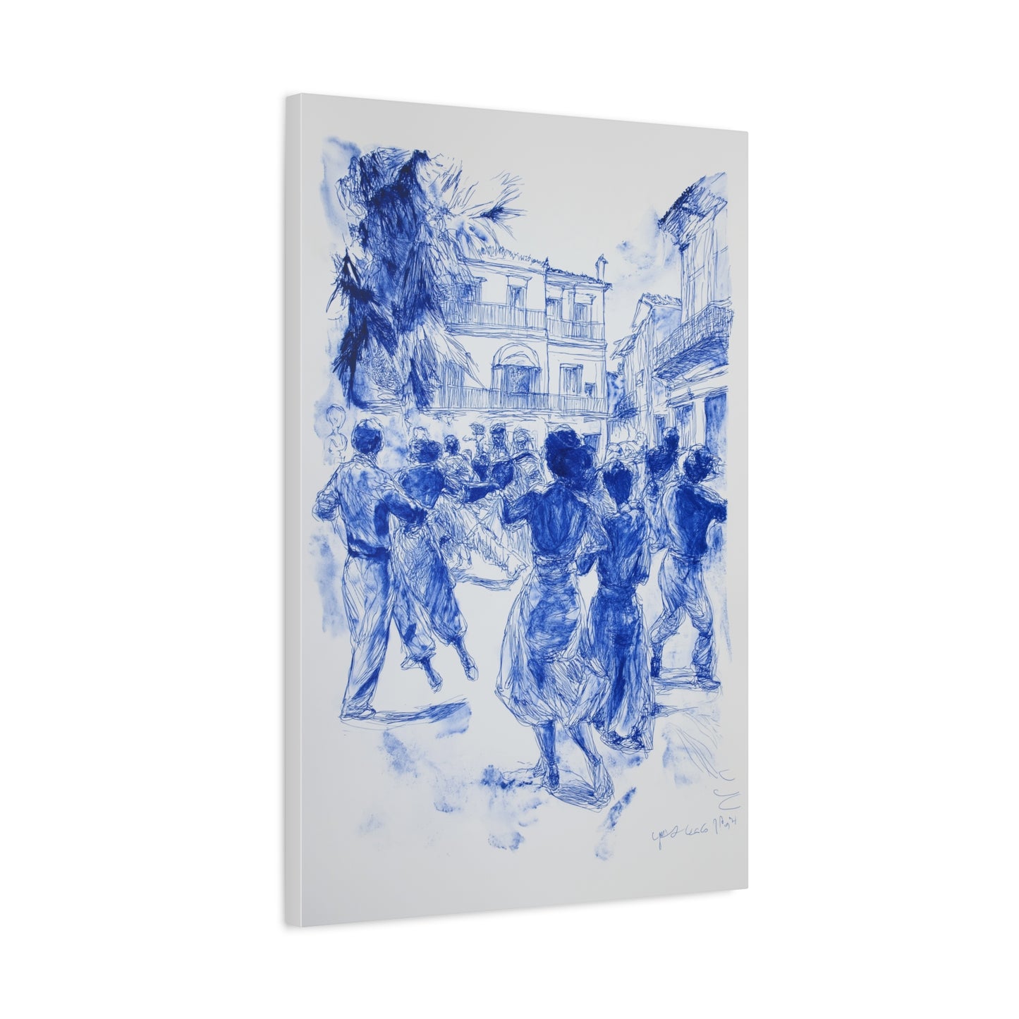 Danse Enchantée dans la Rue Bleue