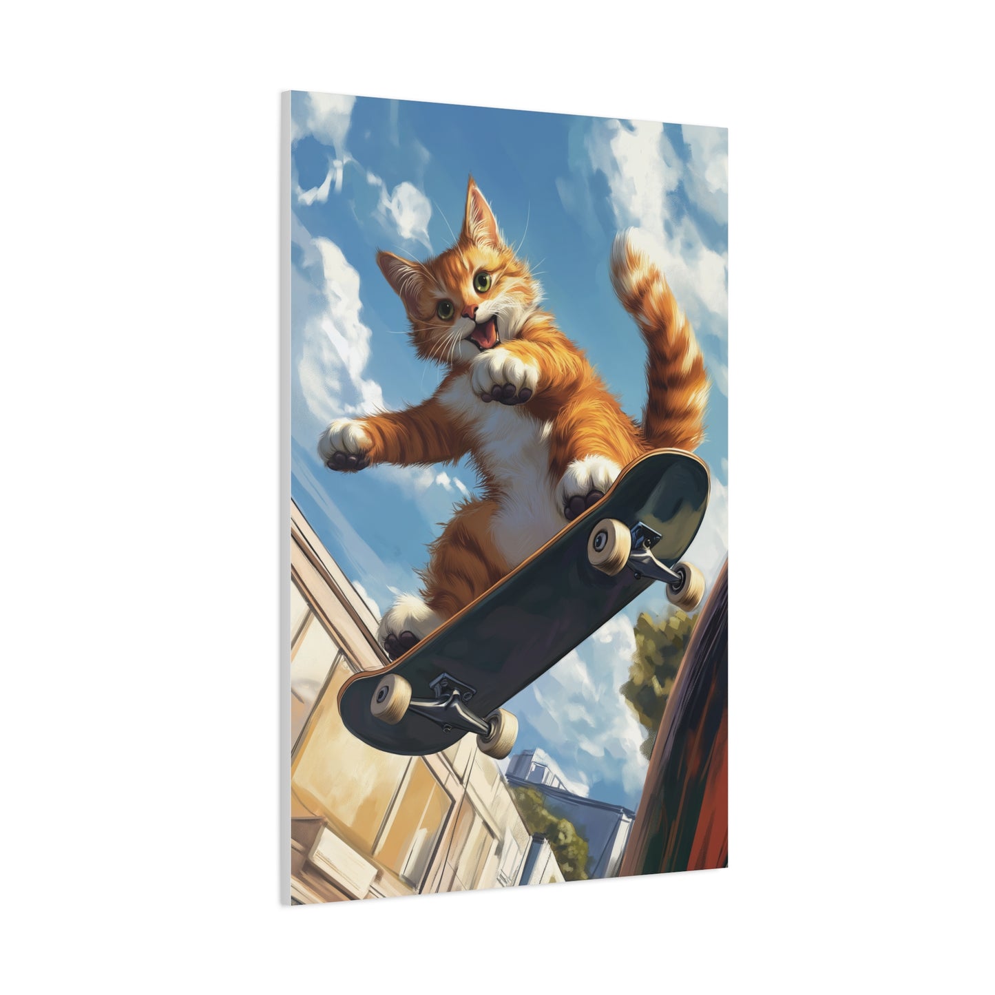 Chat Skateur: Audace et Agilité en Action!