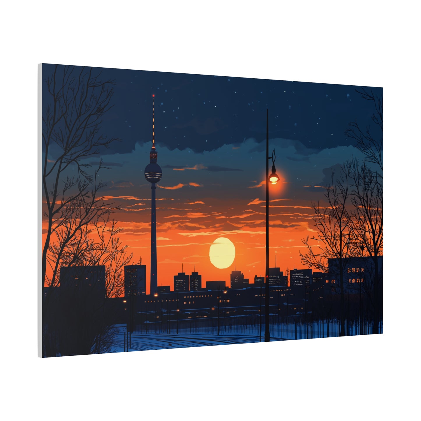 La Fernsehturm de Berlin au Crépuscule