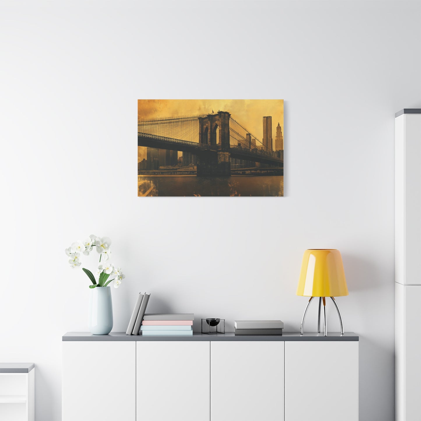Pont de Brooklyn à l'Aura Dorée